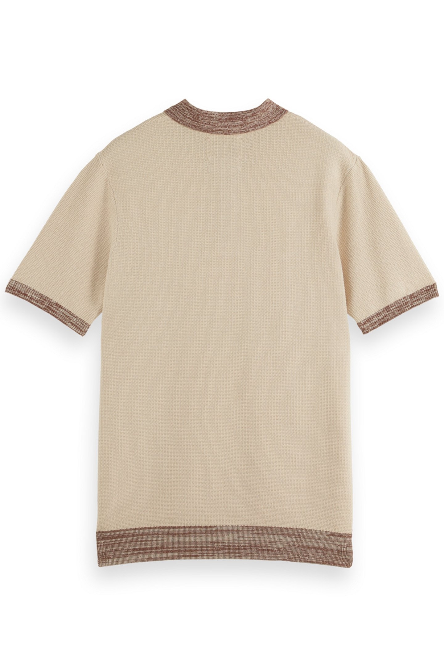 STRUCTURE KNITTED POLO PARCHMENT 4