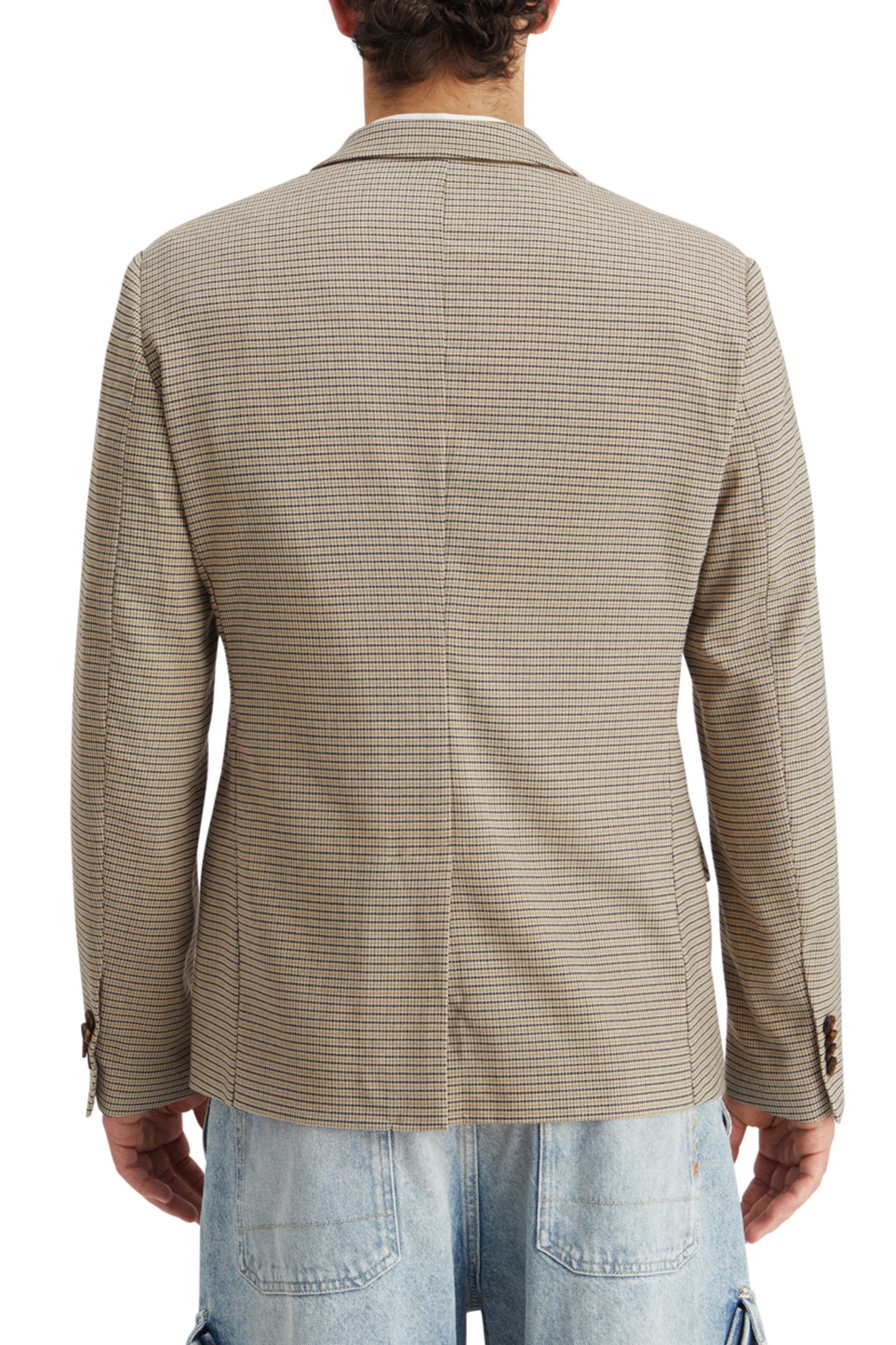 SINGLE BREASTED YARN-DYED BLAZER ANTRA OFFWHITE MINI CHECK 2