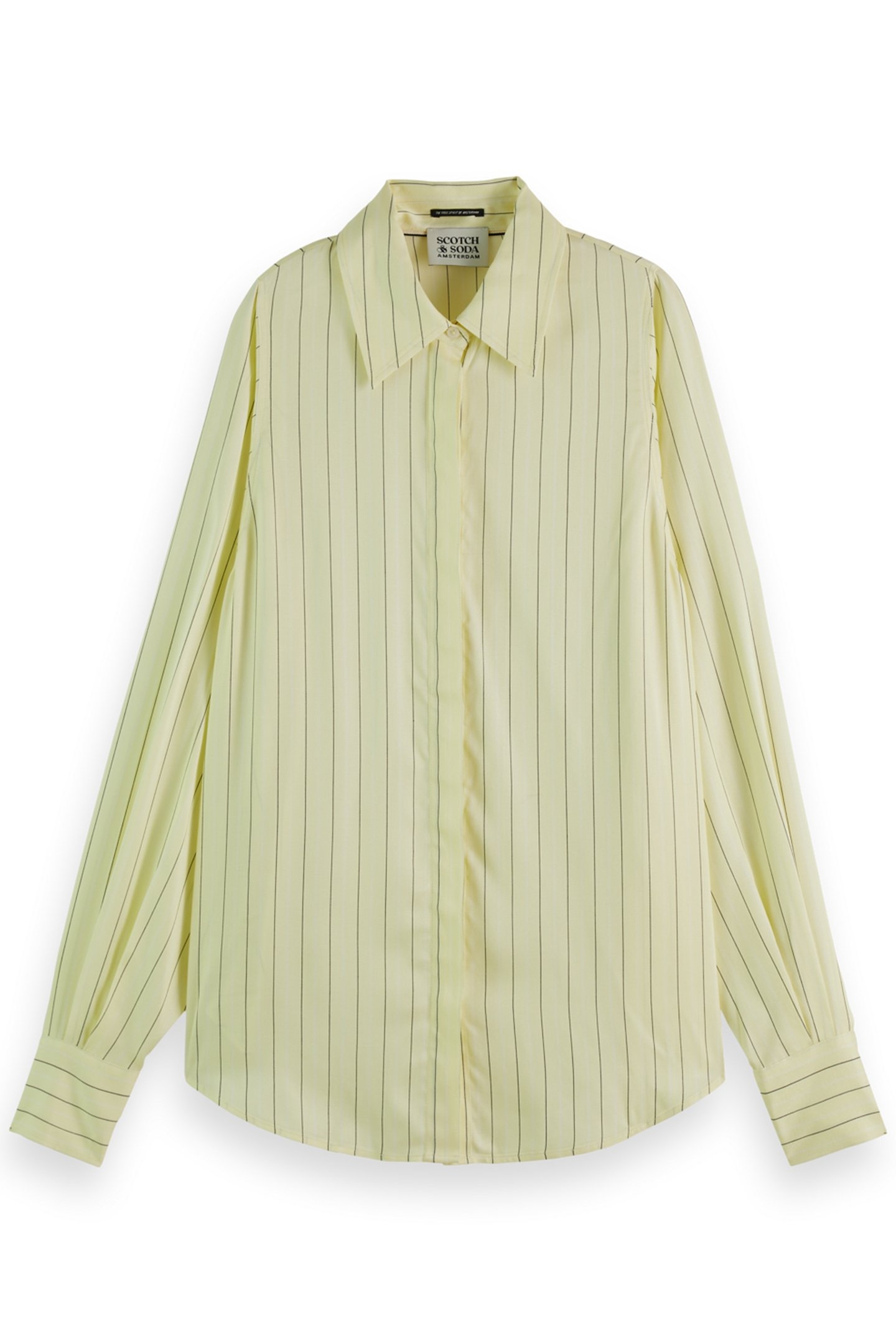 STRIPED LIGHTWEIGHT SHIRT LEMON YELLOW STRIPE 1