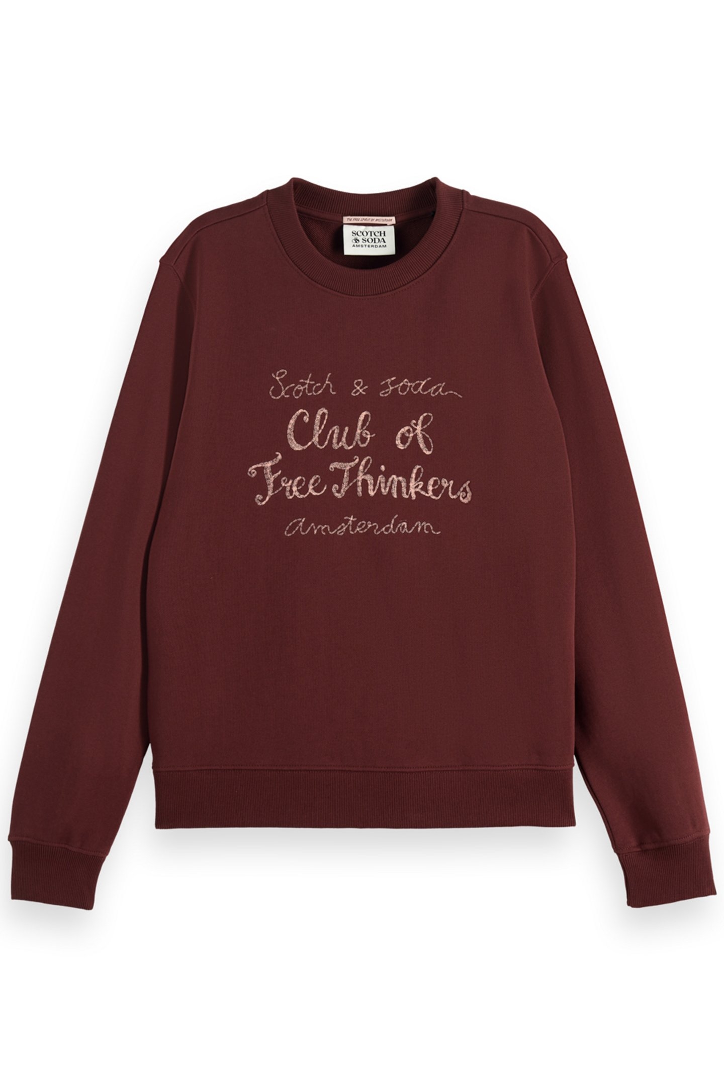 CHEST ARTWORK REGULAR FIT SWEATSHIRT BORDEAUX 4