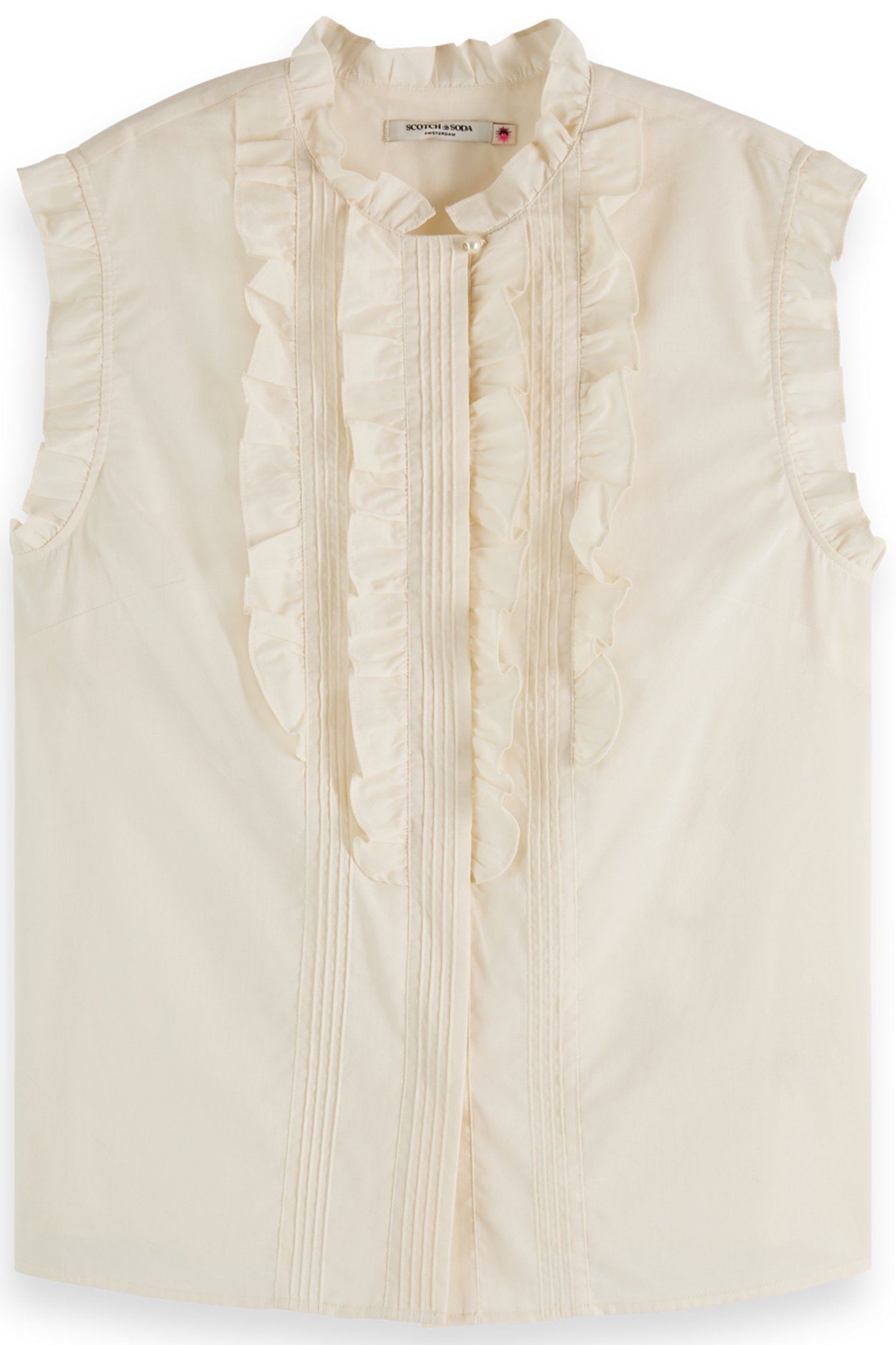 SLEEVELESS RUFFLE SHIRT SOFT ICE 4