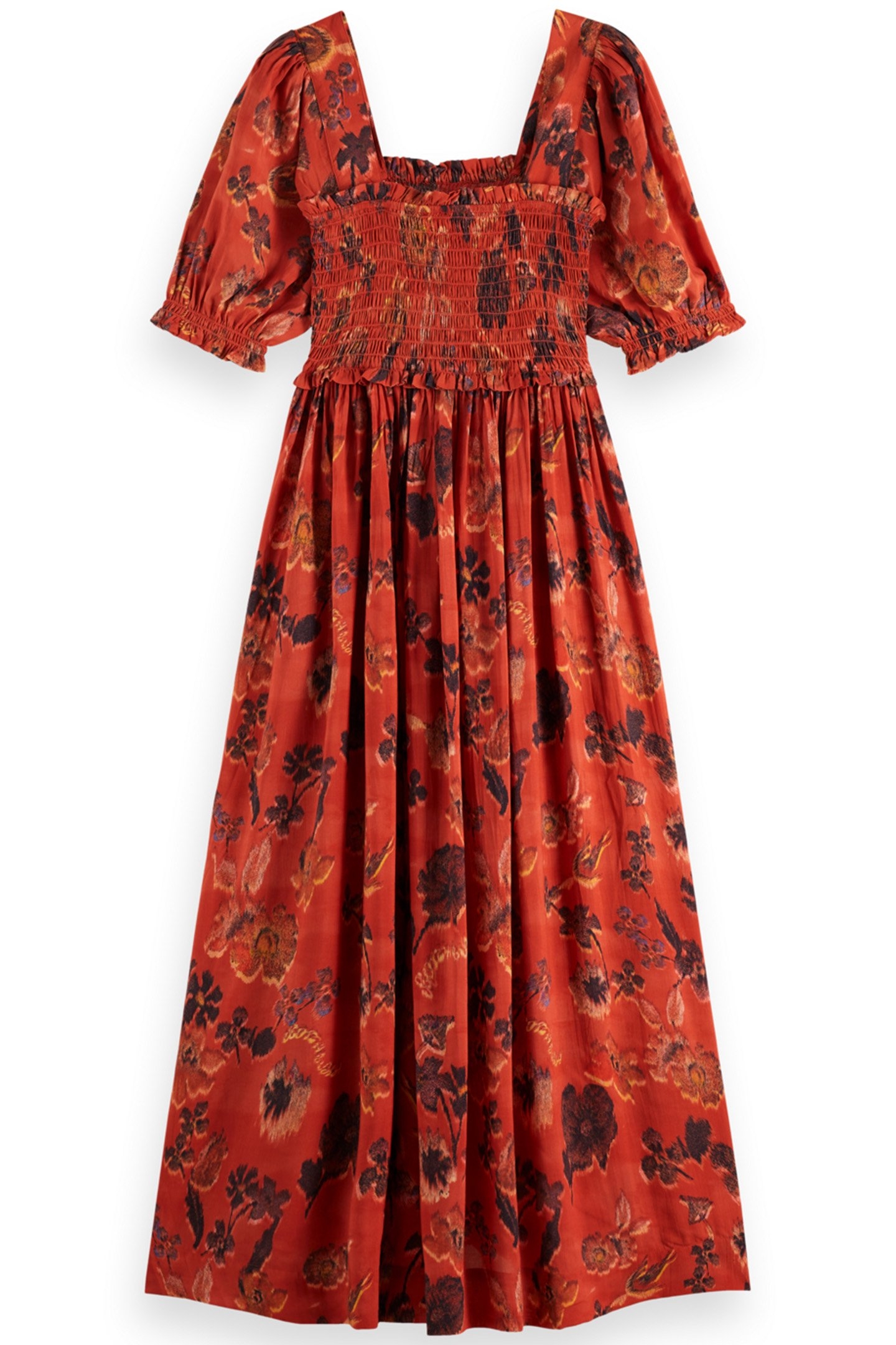 MAXI DRESS WITH SMOCK POETRY TAPESTRY NEGRONI 1