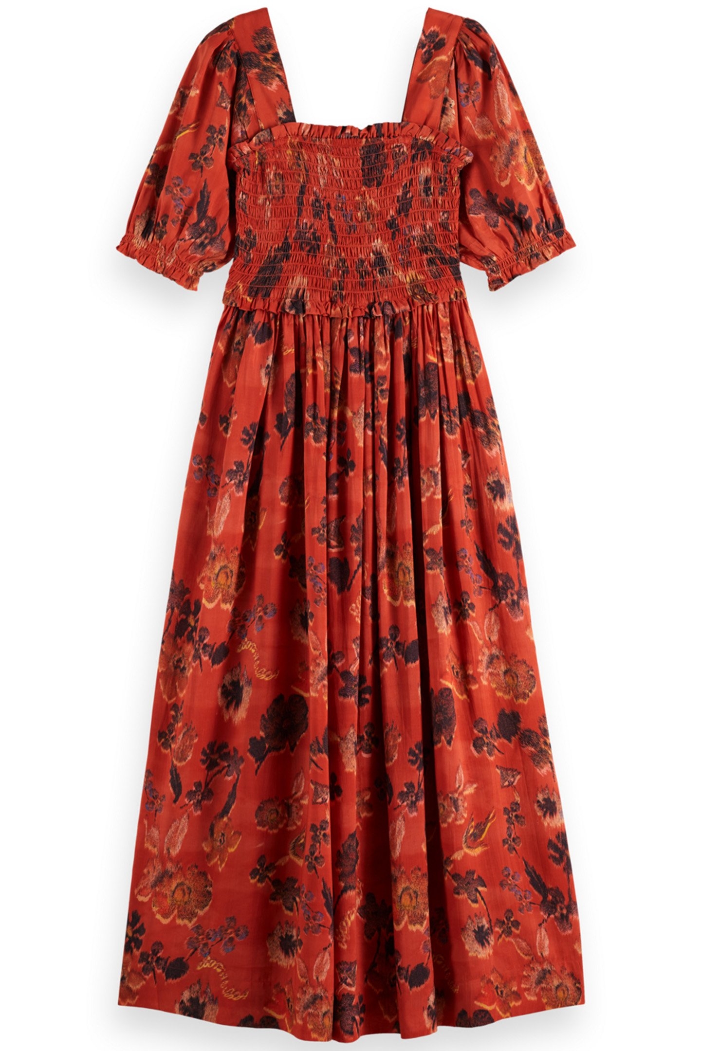 MAXI DRESS WITH SMOCK POETRY TAPESTRY NEGRONI 2