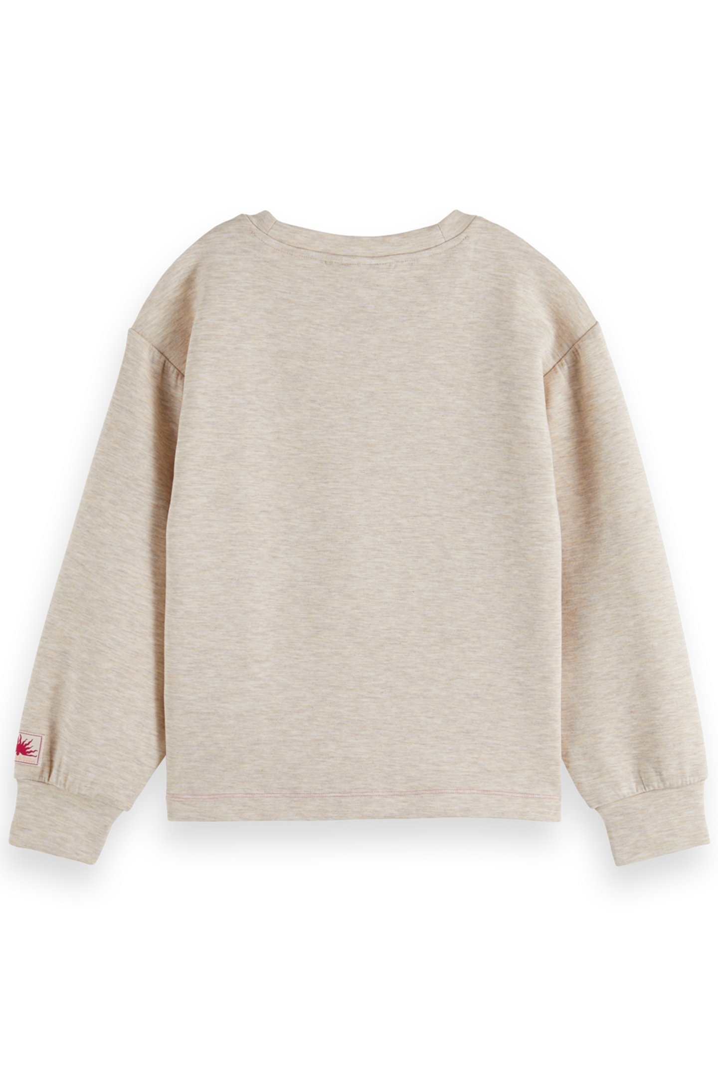 GIRL REGULAR-FIT MODAL CREWNECK OATMEAL MELANGE 2