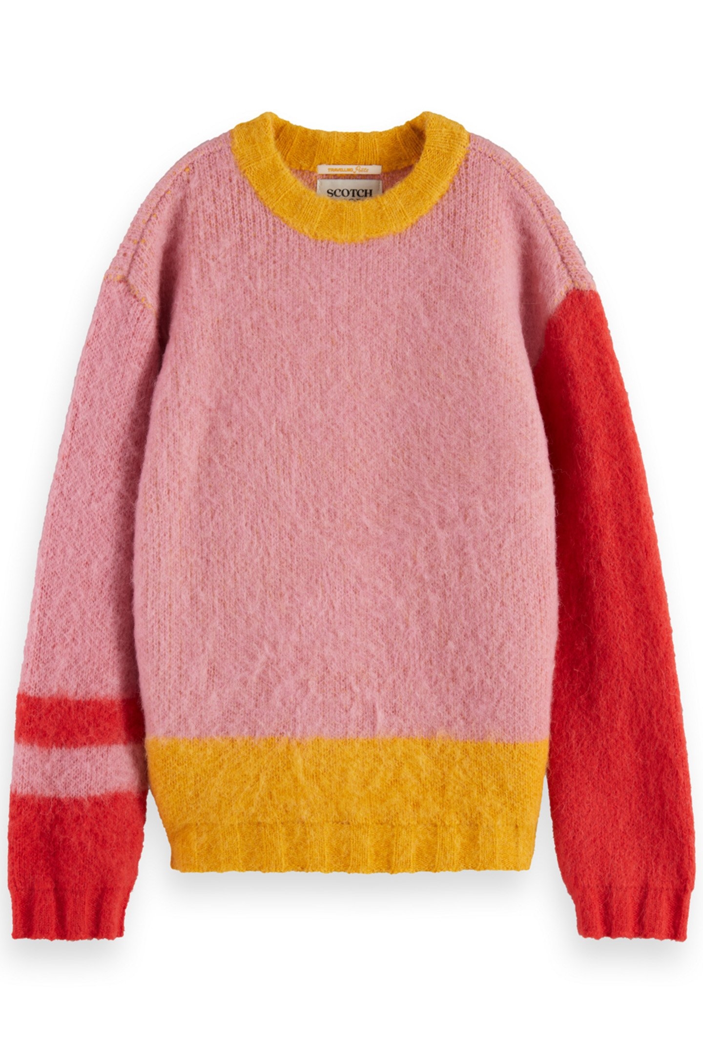 GIRL FLUFFY COLOUR BLOCK PULLOVER COLOURBLOCK 1