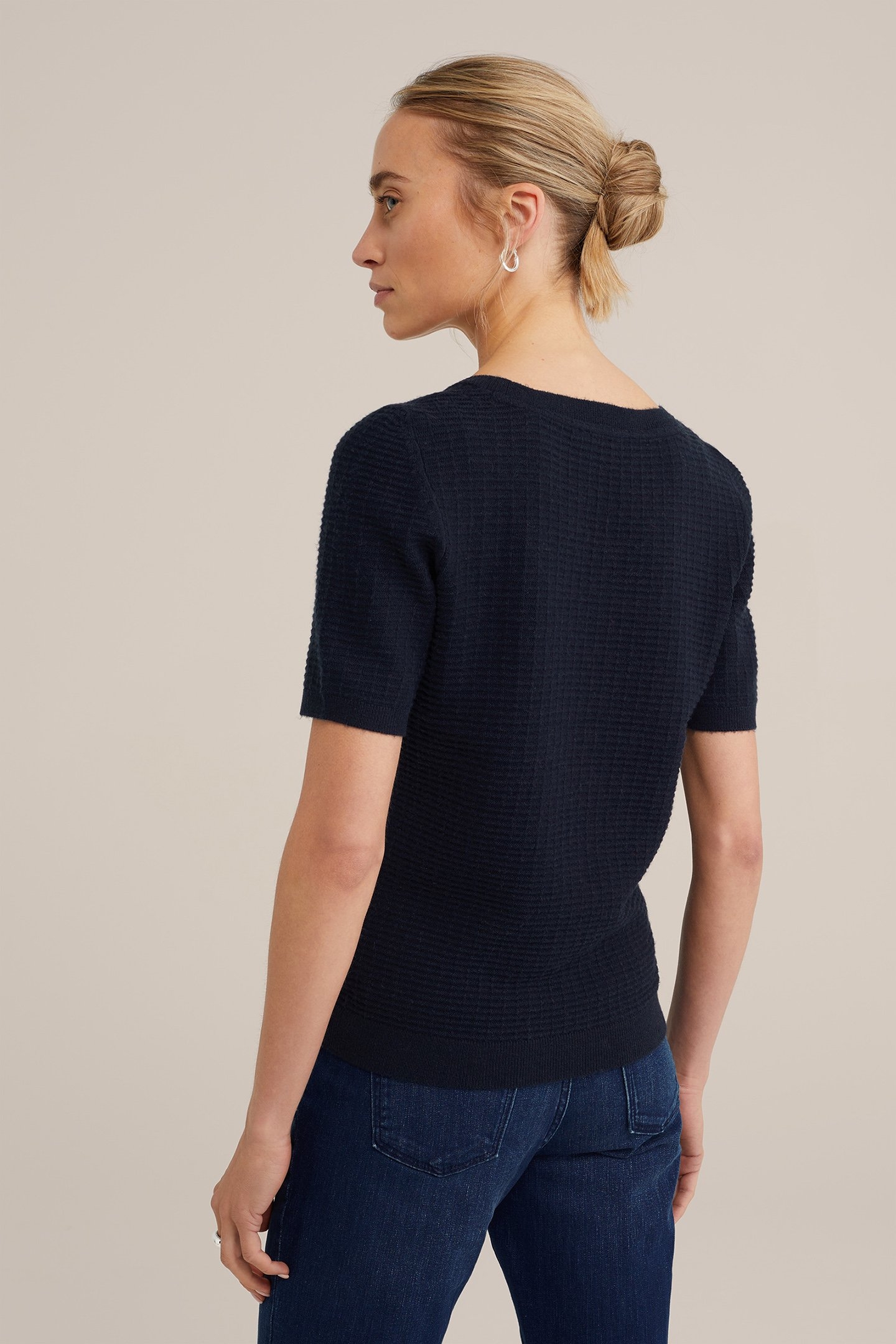 KNITTED PULLOVER NAVY BLUE 2