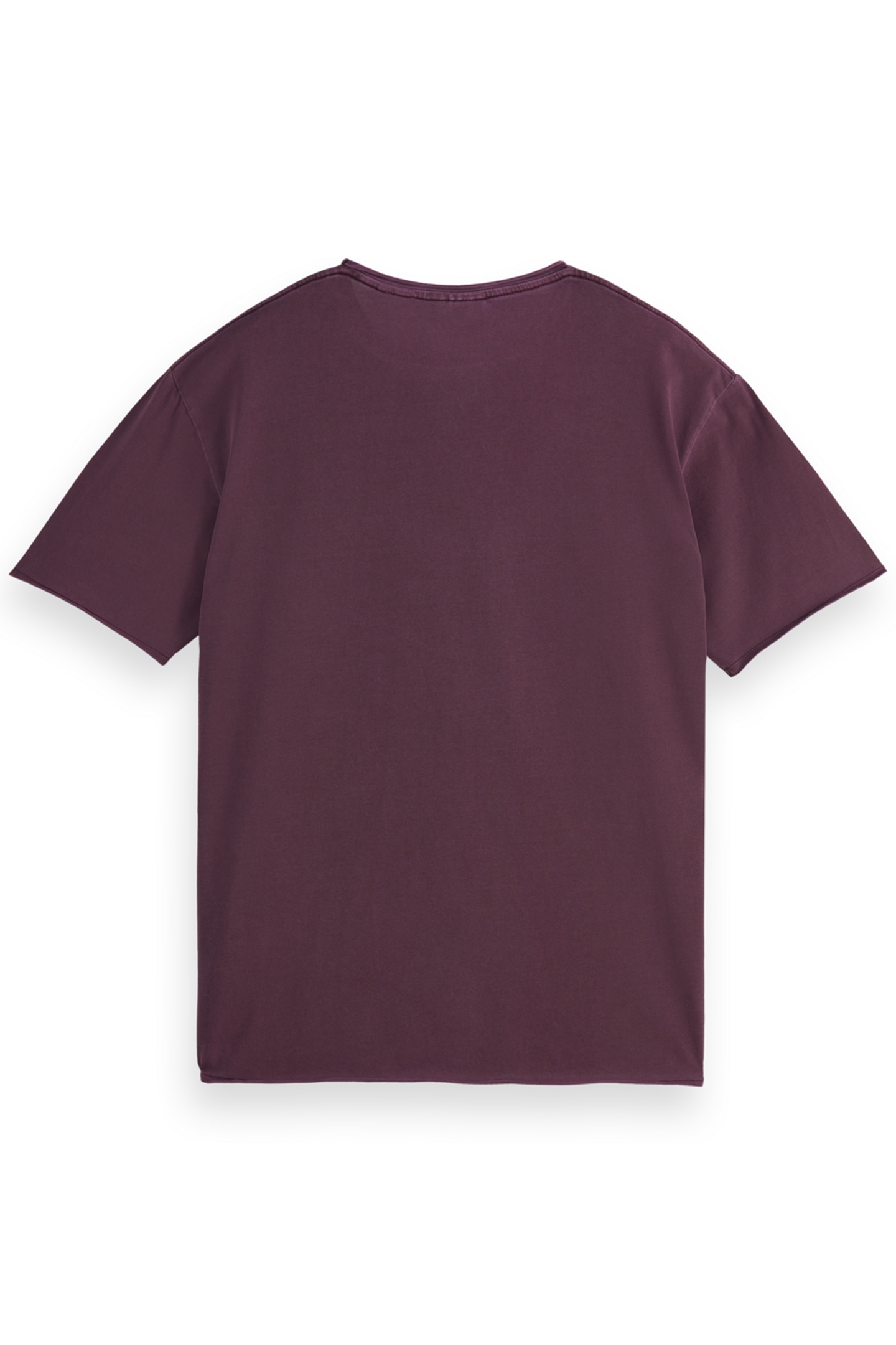 RAW EDGE GARMENT DYE T-SHIRT BERRY 5