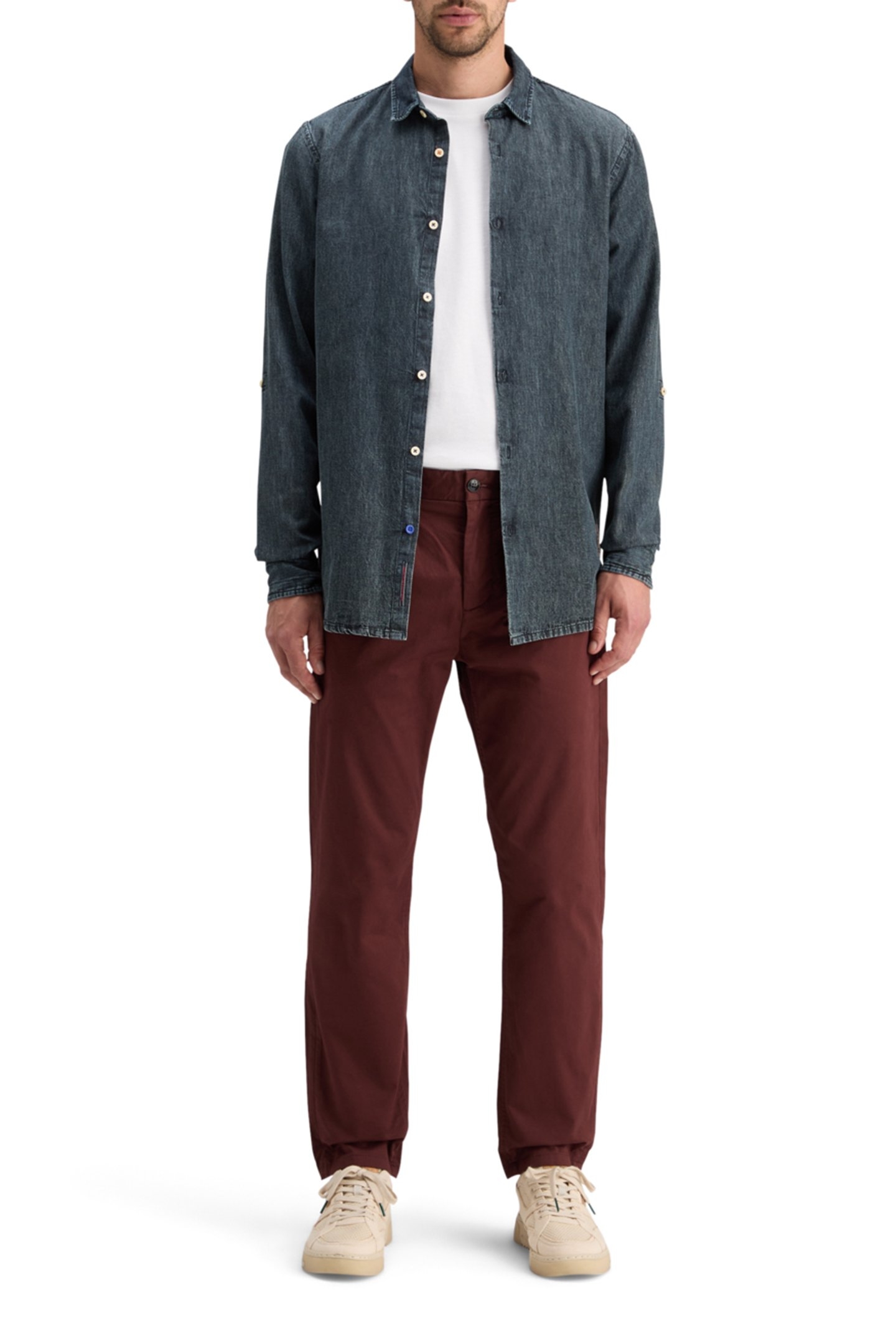 BLAKE - PLEATED SATINE CHINO RICH MAHOGANY 6