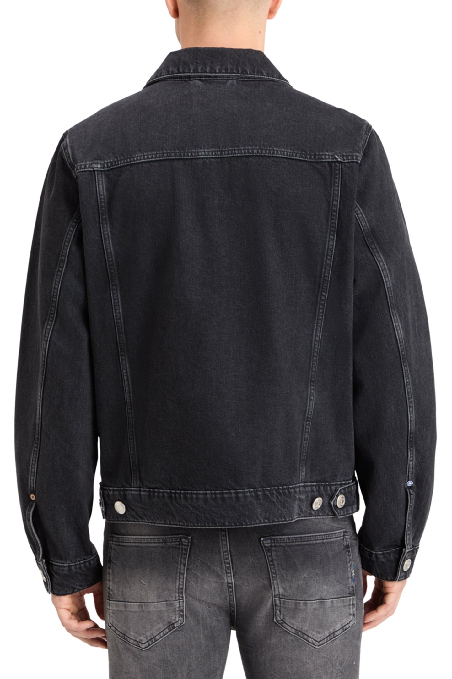 WASHED BLACK DENIM TRUCKER JACKET CITY BUZZ 2