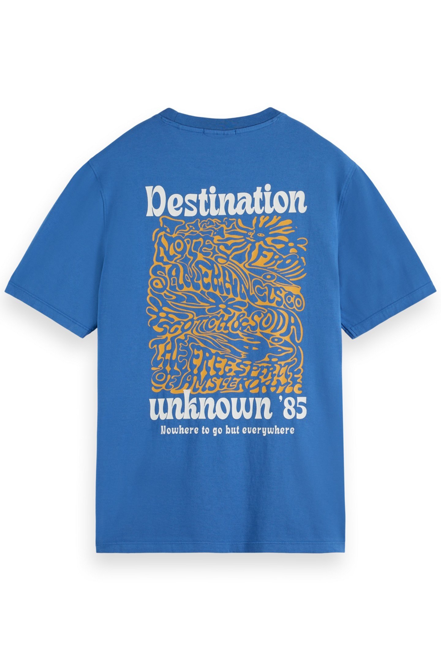 REGULAR FIT FRONT BACK ARTWORK T-SHIRT SMART BLUE 5
