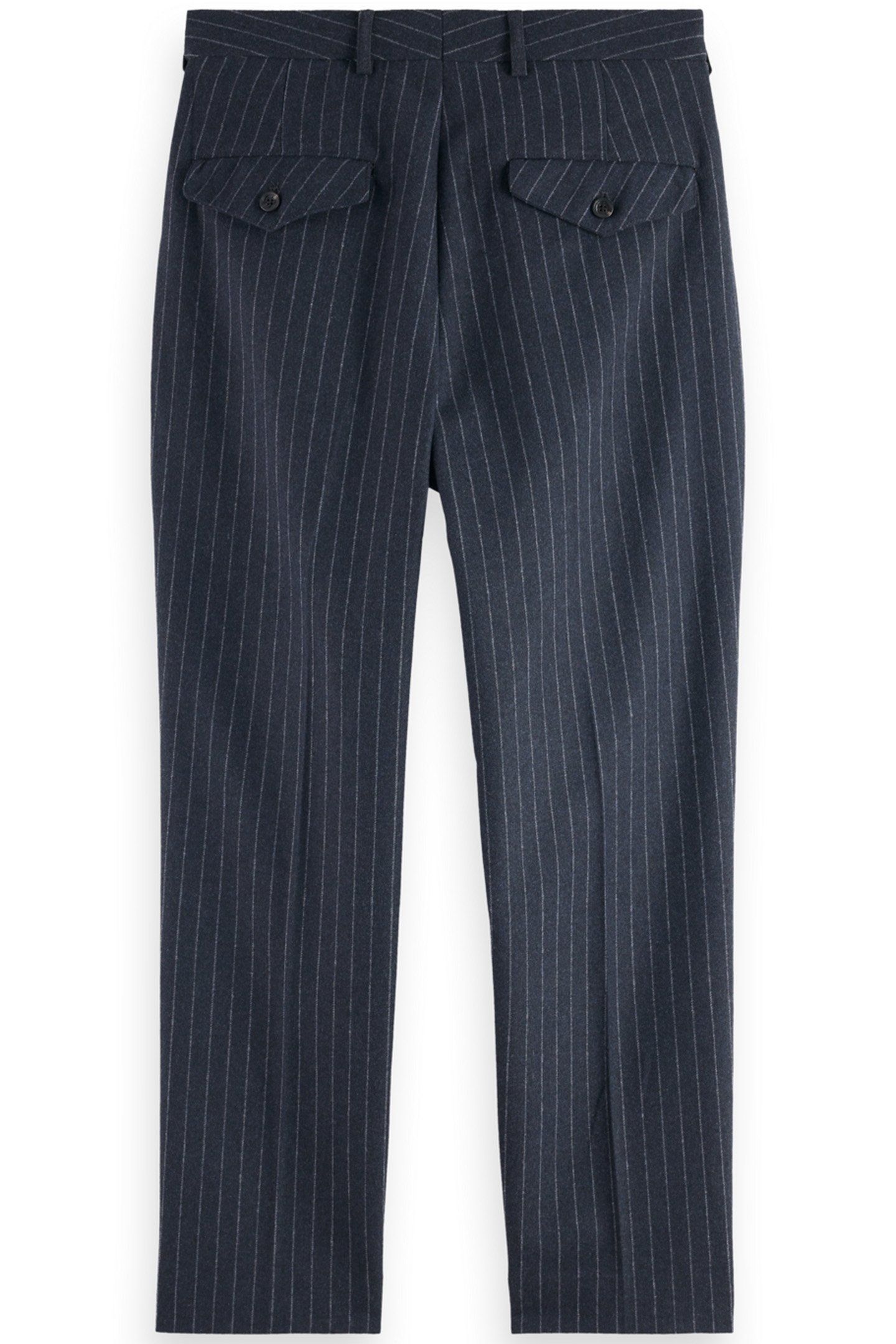 TWILT - BRUSHED WOOL-BLEND PLEATED CHINO CHARCOAL STRIPE 2