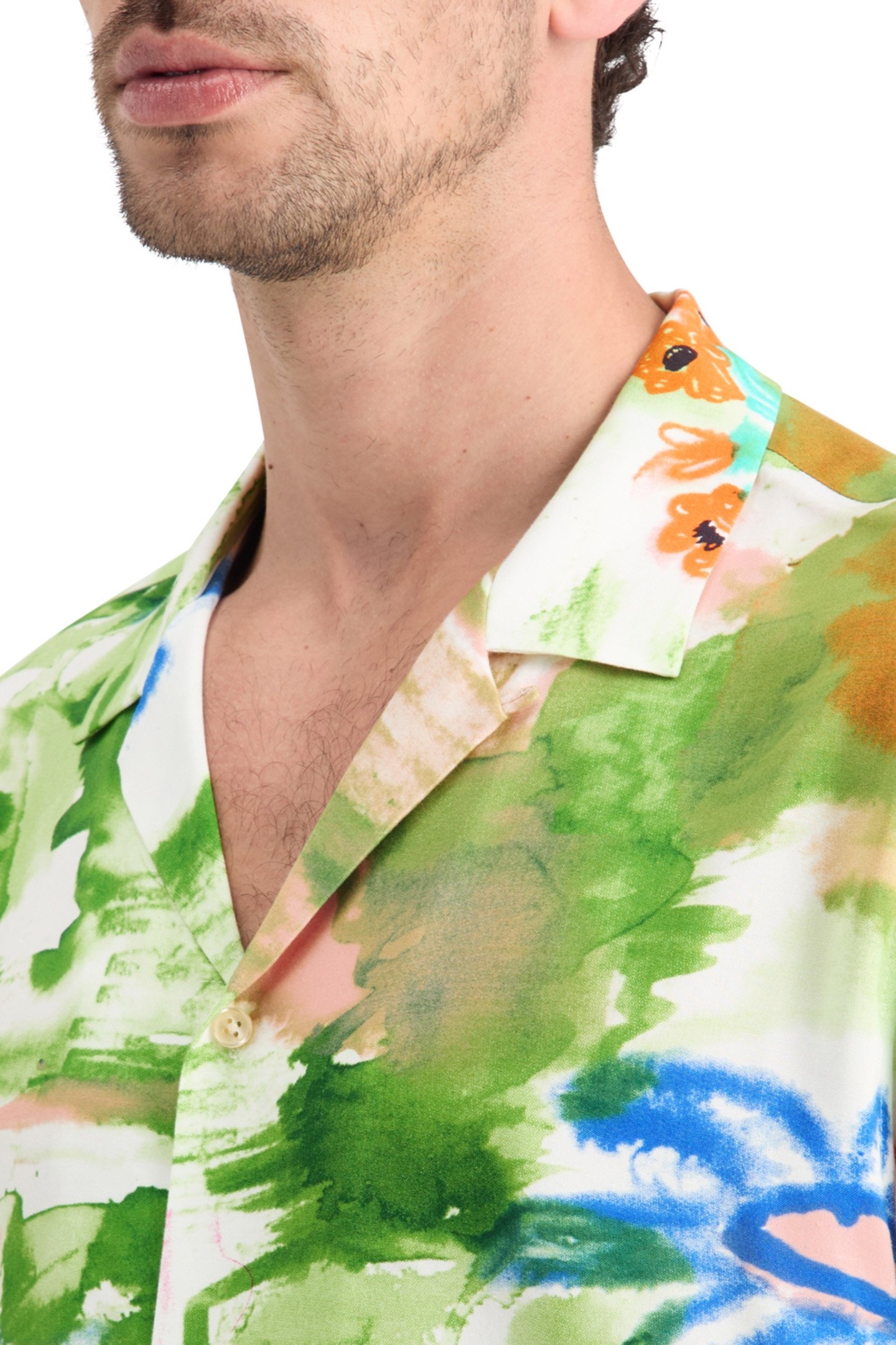 REGULAR FIT ECOVERO AOP SHIRT LAKE FLOWER AOP 7