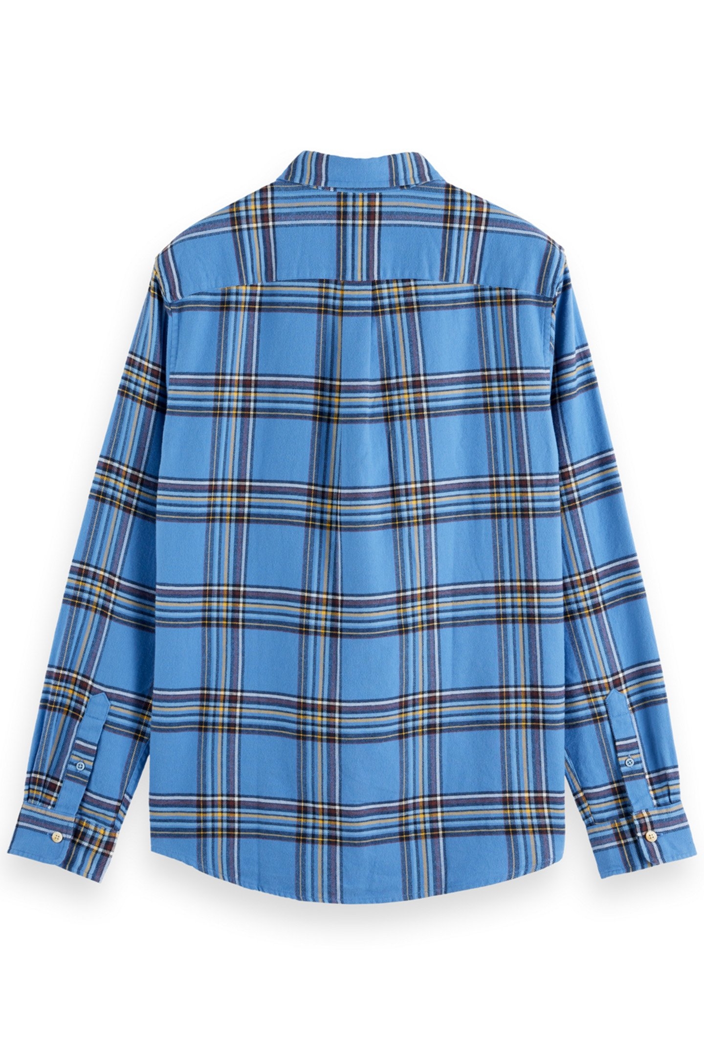 REGULAR FIT MULTICOLOURED FLANNEL CHECK SHIRT BLUE CHECK 2