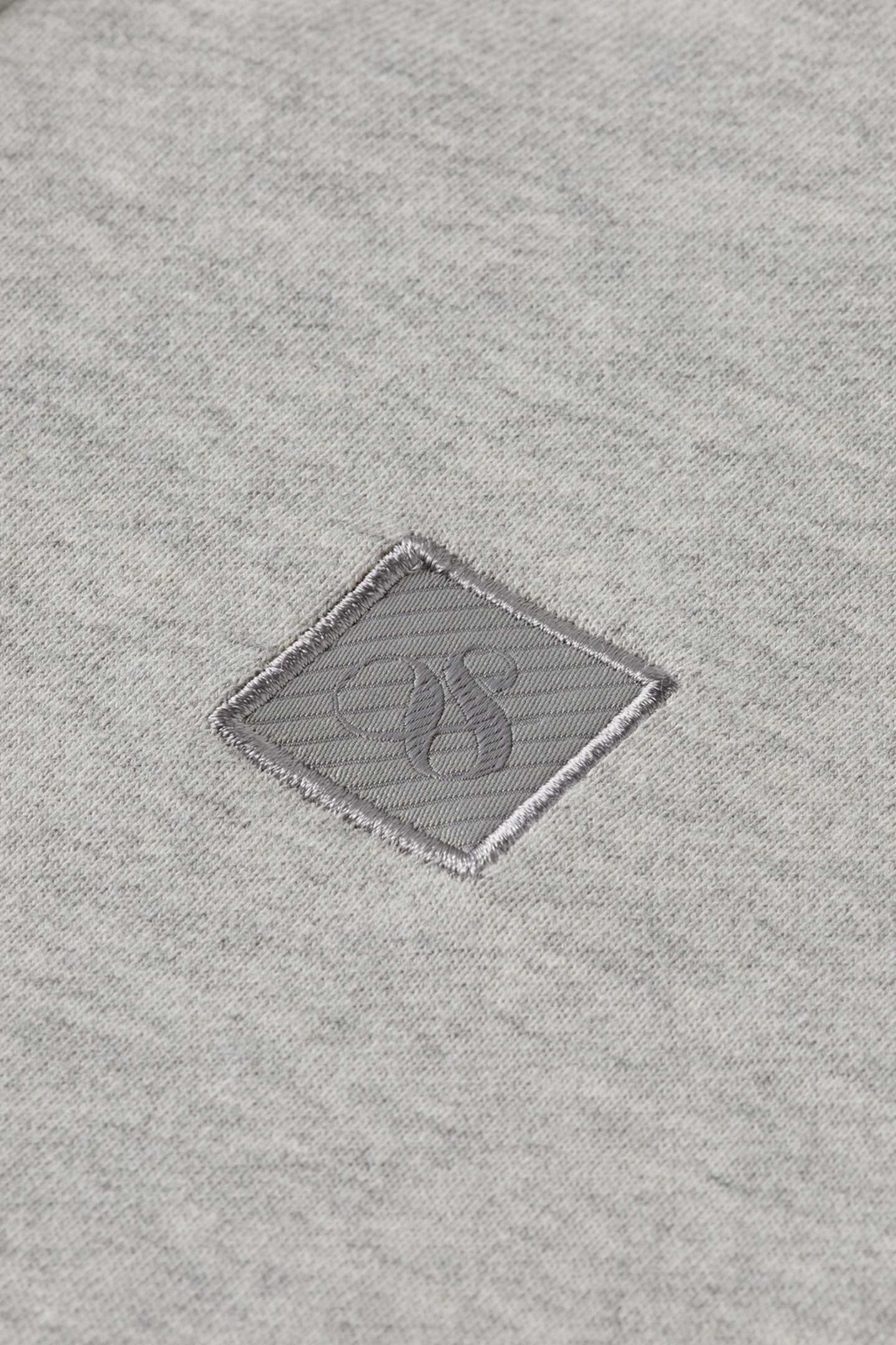 ESSENTIAL LOGO BADGE ZIP-THROUGH HOODIE GREY MELANGE 8