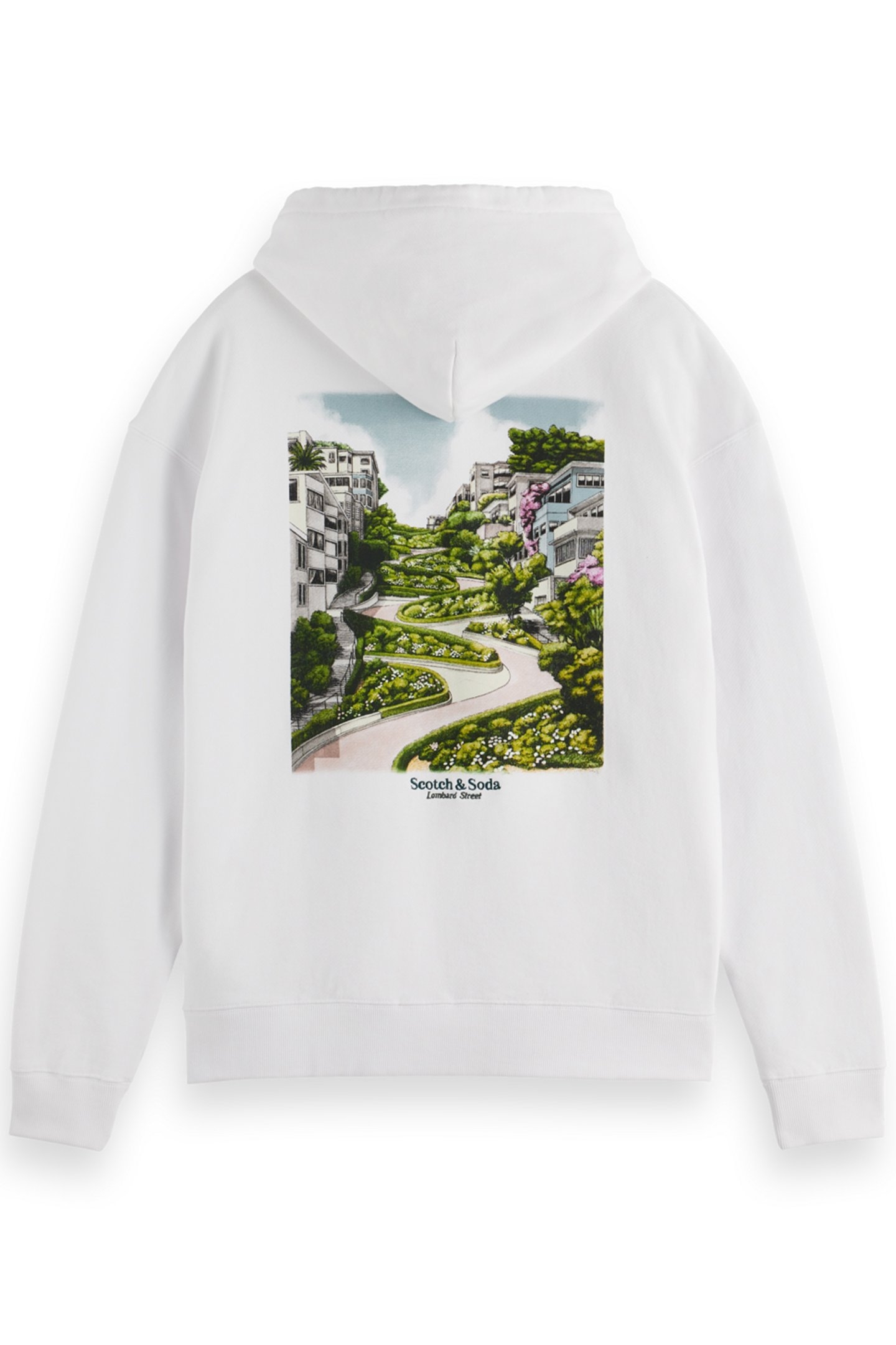 RELAXED FIT ARTWORK HOODIE WHITE 5