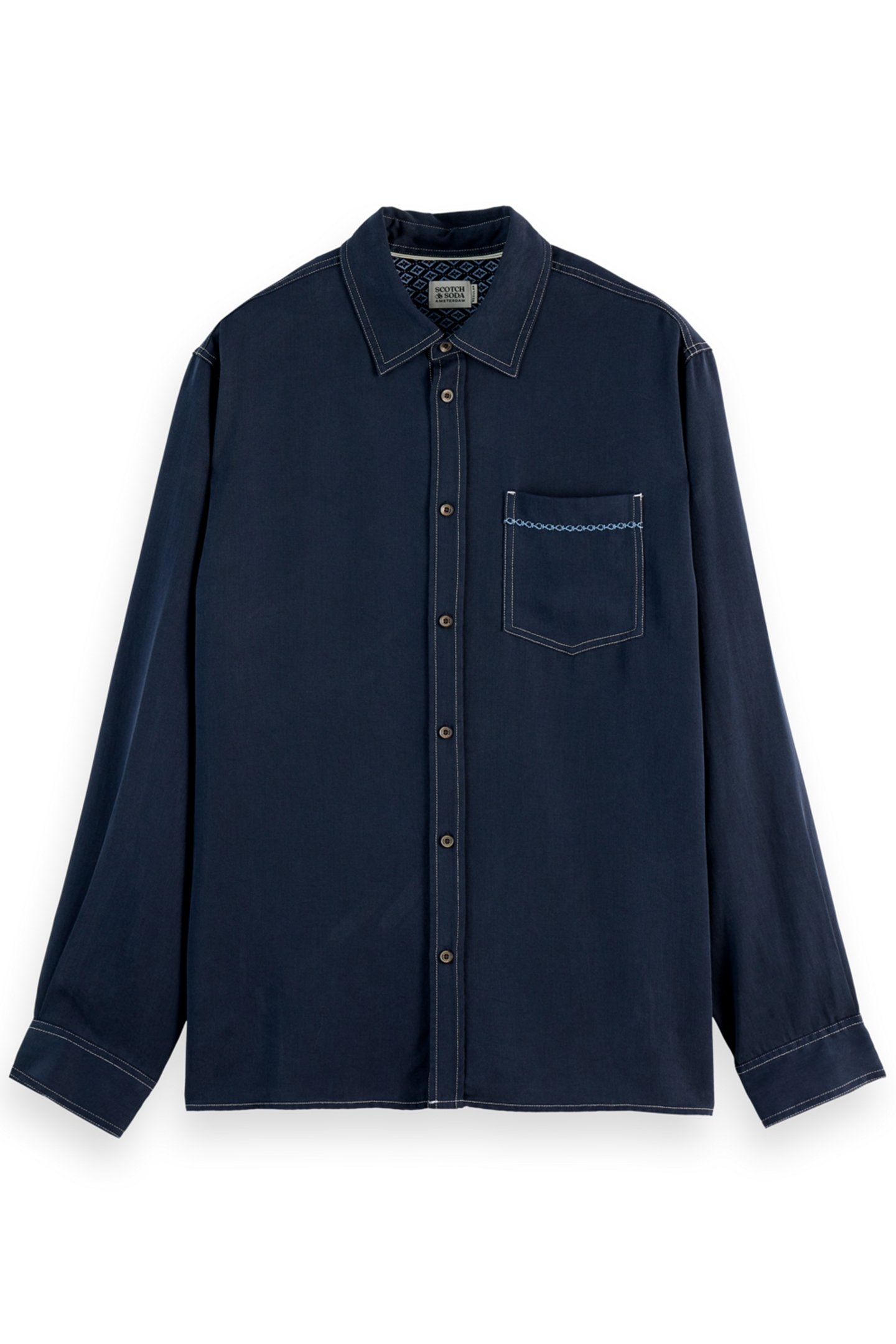 SOLID TENCEL SHIRT NIGHT 1