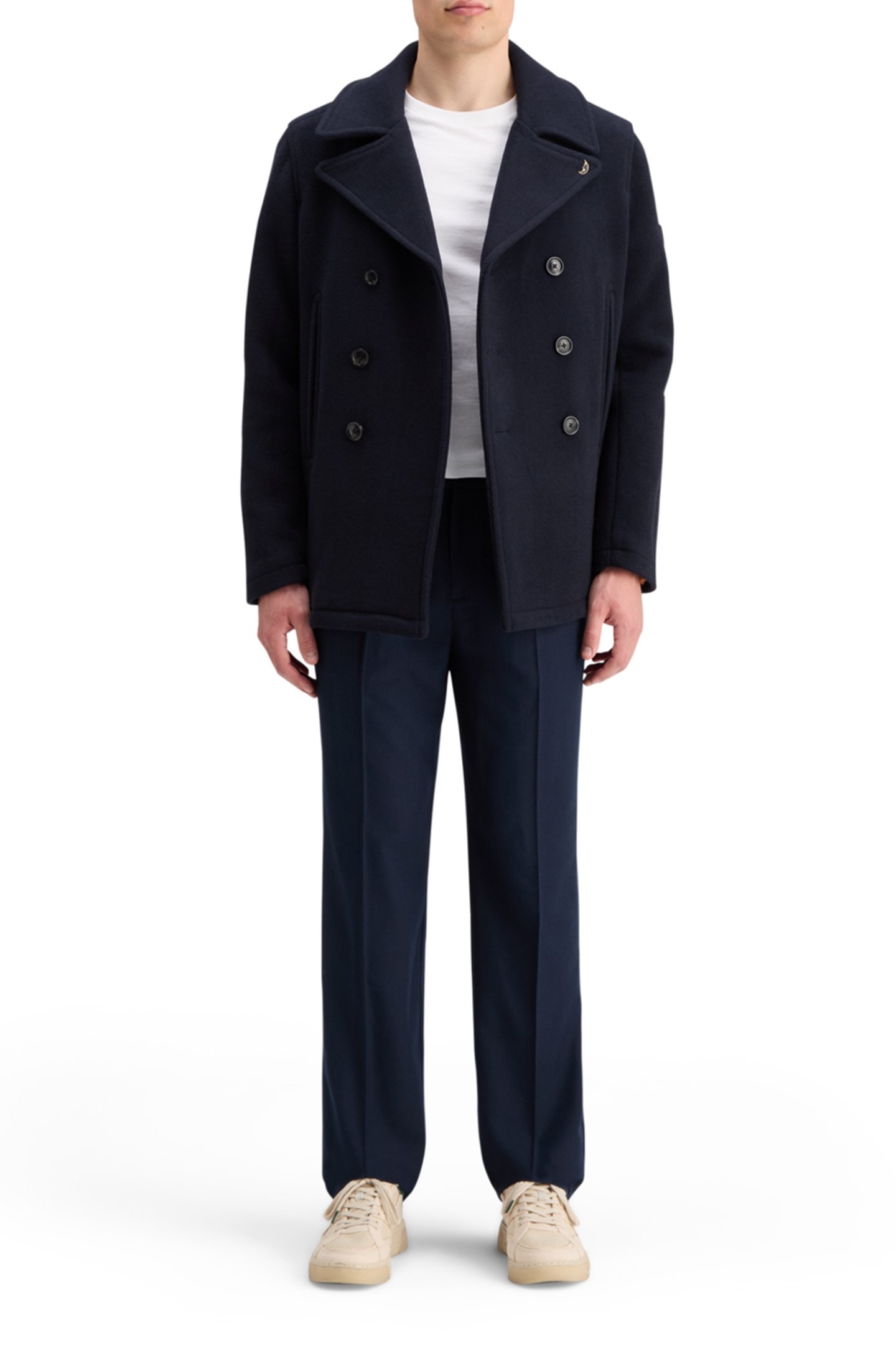 RELAXED STRAIGHT FIT PLEATED WOOL BLEND CHINO NIGHT 6