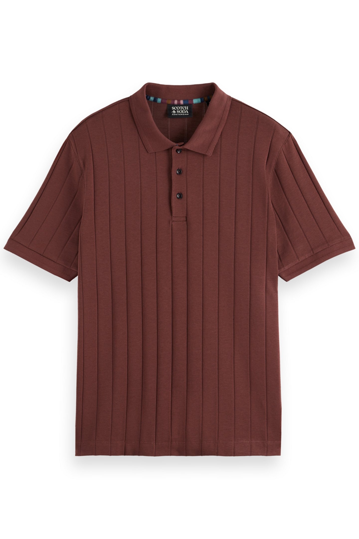 RIB KNITTED POLO RICH MAHOGANY 4