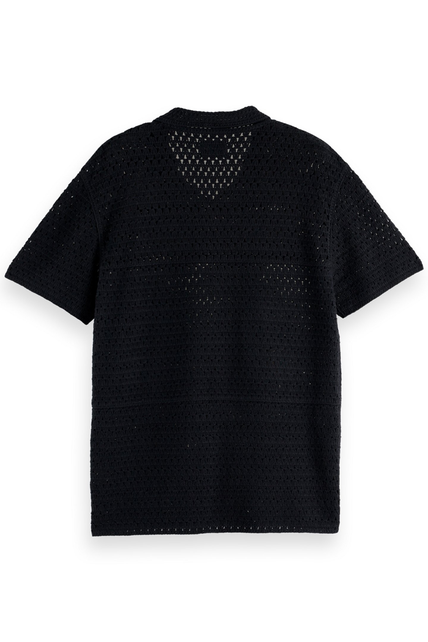 JOE JONAS X SCOTCH SODA CROCHET POLO SHORT SLEEVE BLACK 5