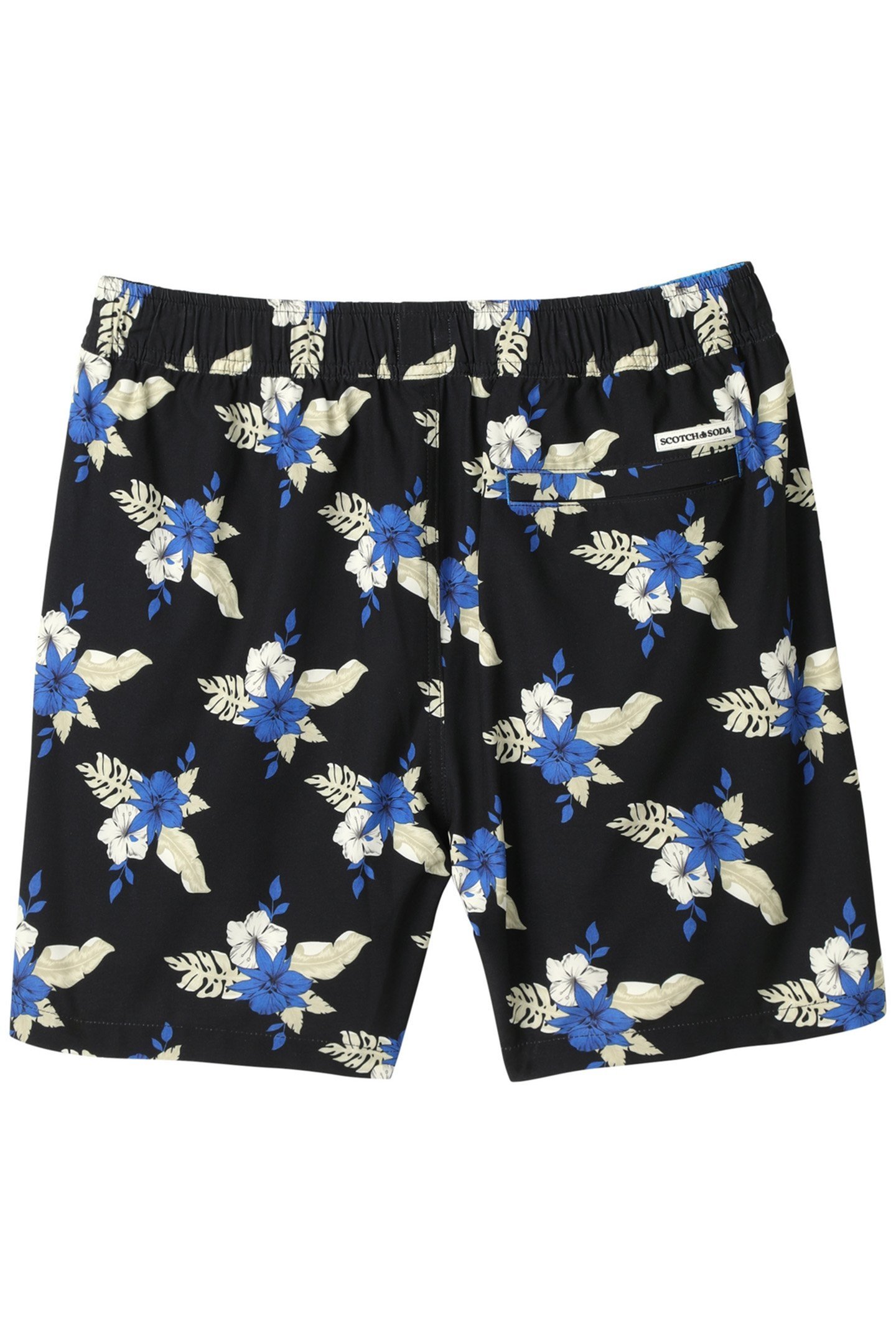 MIDNIGHT GARDEN SWIM TRUNK BLACK GREY 2