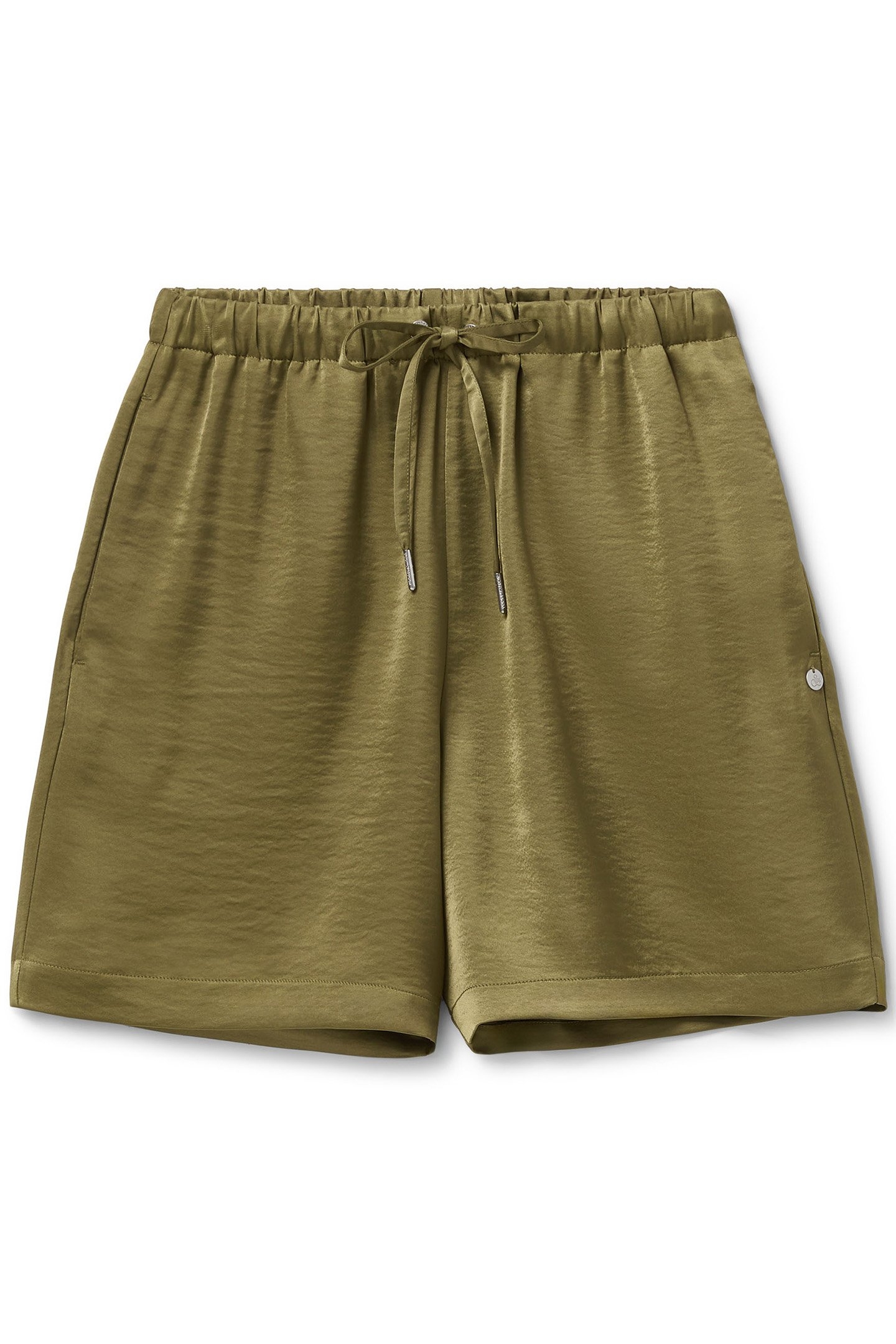 SATIN EASY DRAWSTRING SHORTS MARTINI OLIVE 3