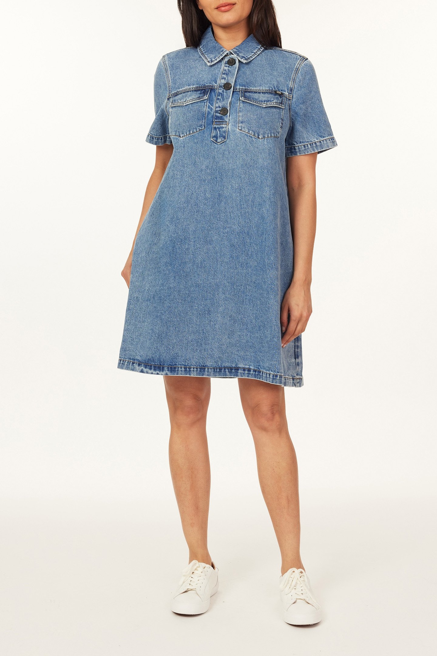 DENIM POLO DRESS BEVERLY HILLS 1