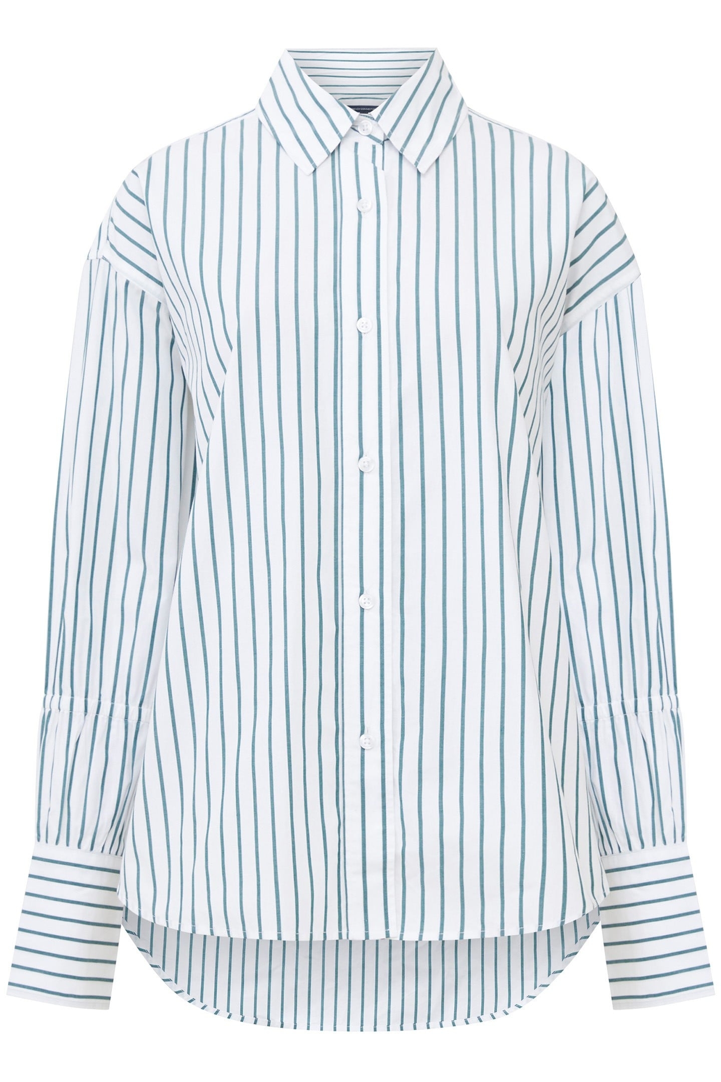 RHODES POPLIN SLV DETAIL SHIRT LINEN WHITE/FOREST G 4