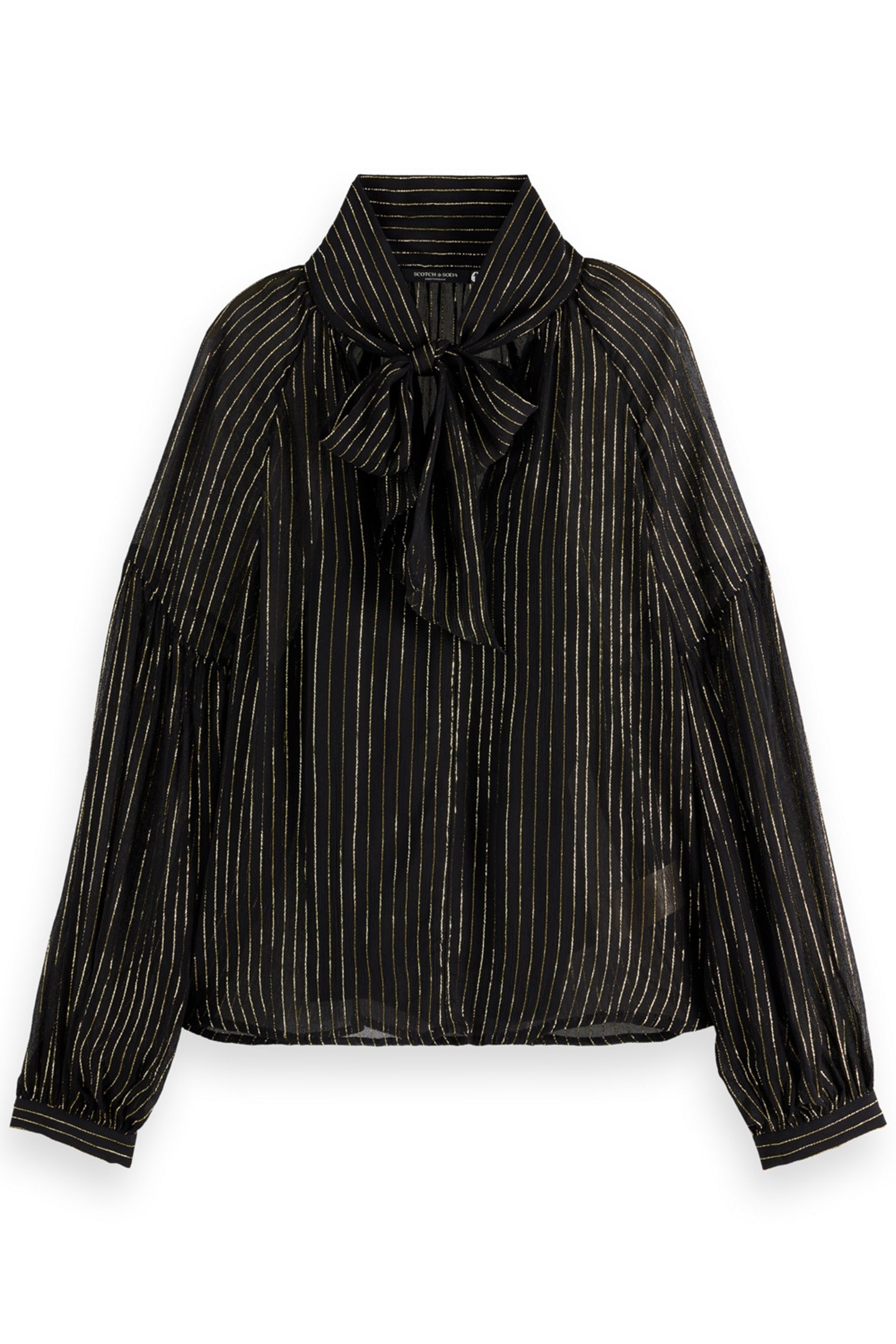 LUREX TOP WITH BOW NECK EVENING BLACK 4