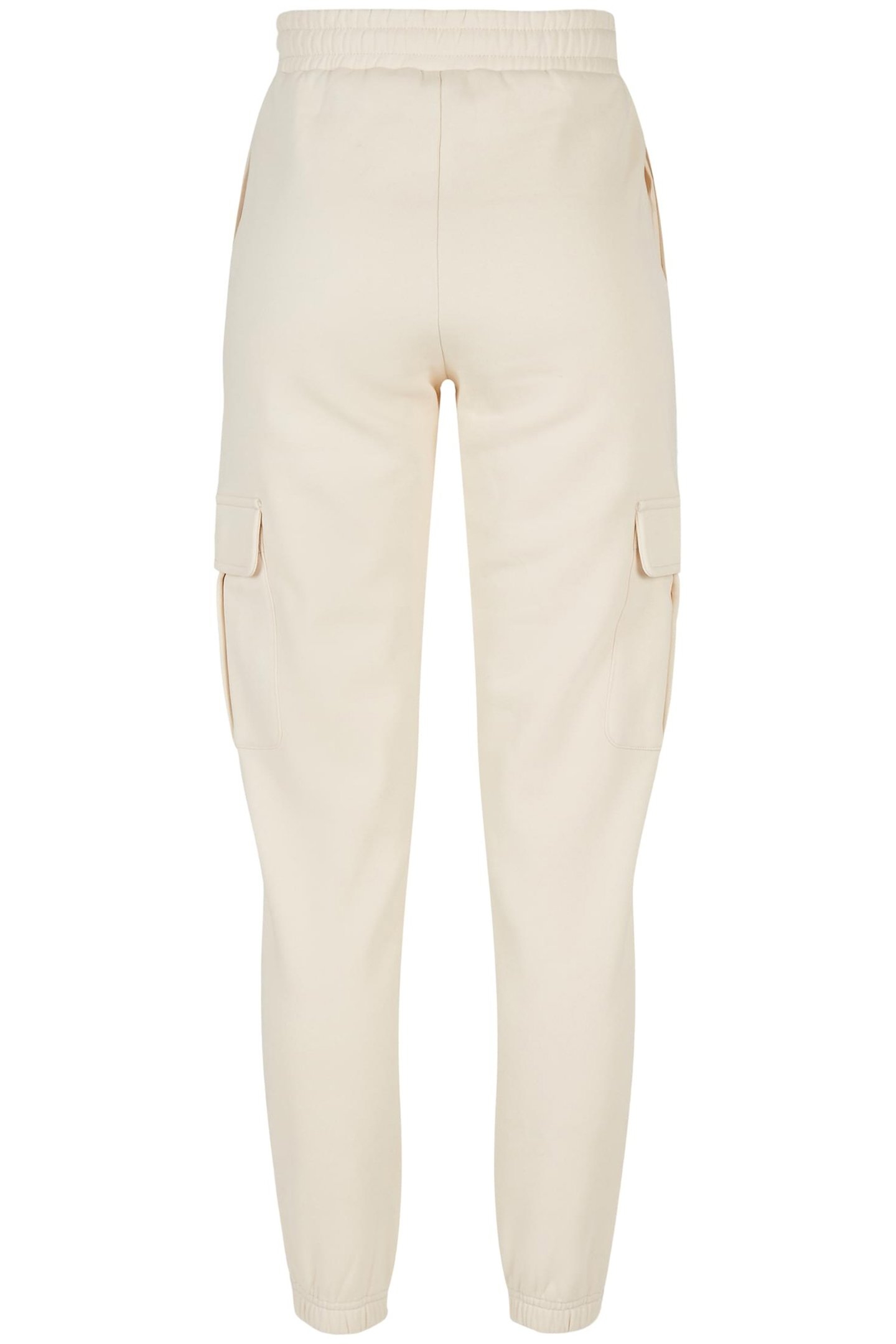 LADIES HIGH WAIST CARGO SWEAT PANTS WHITESAND 2
