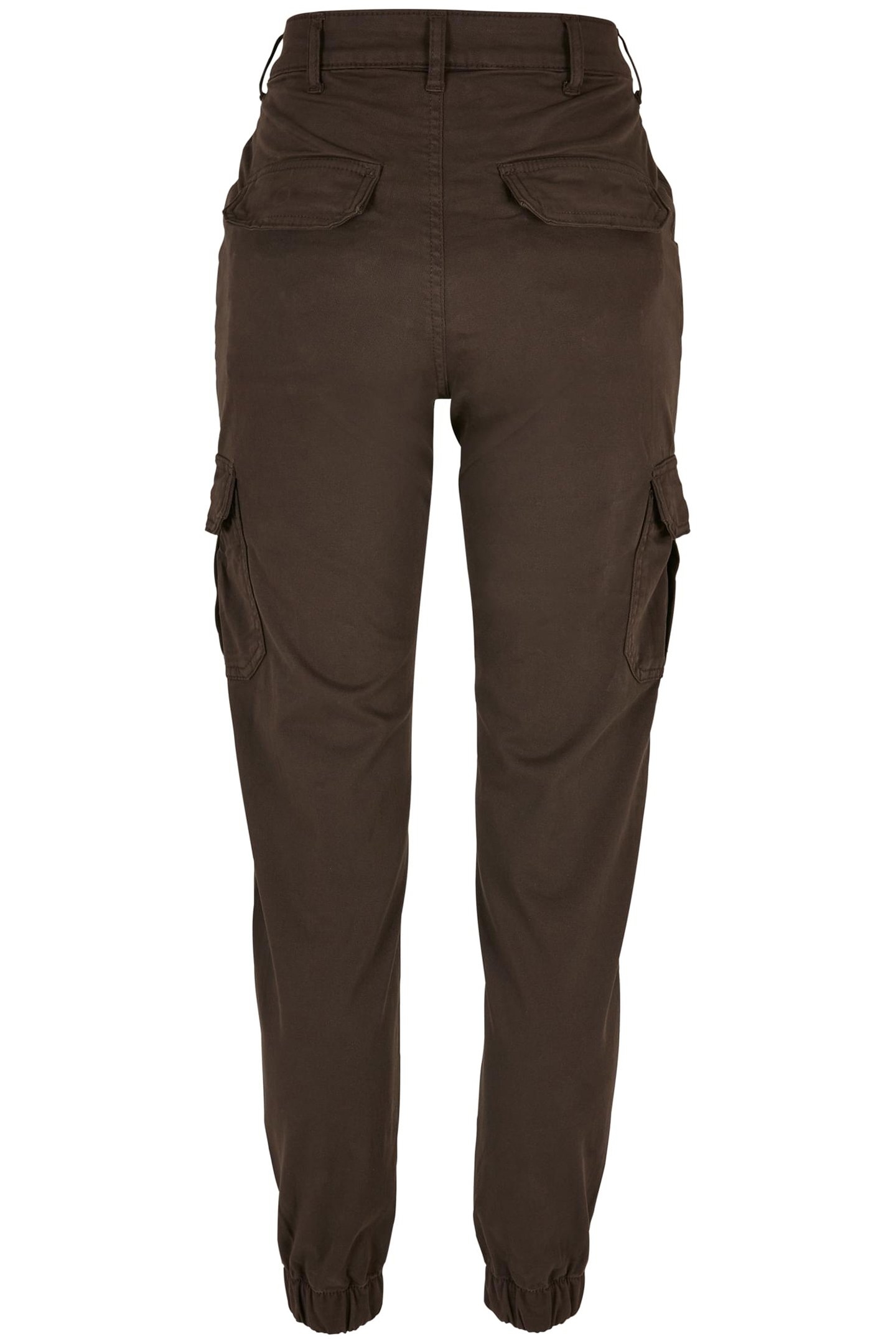 LADIES HIGH WAIST CARGO PANTS BROWN 2