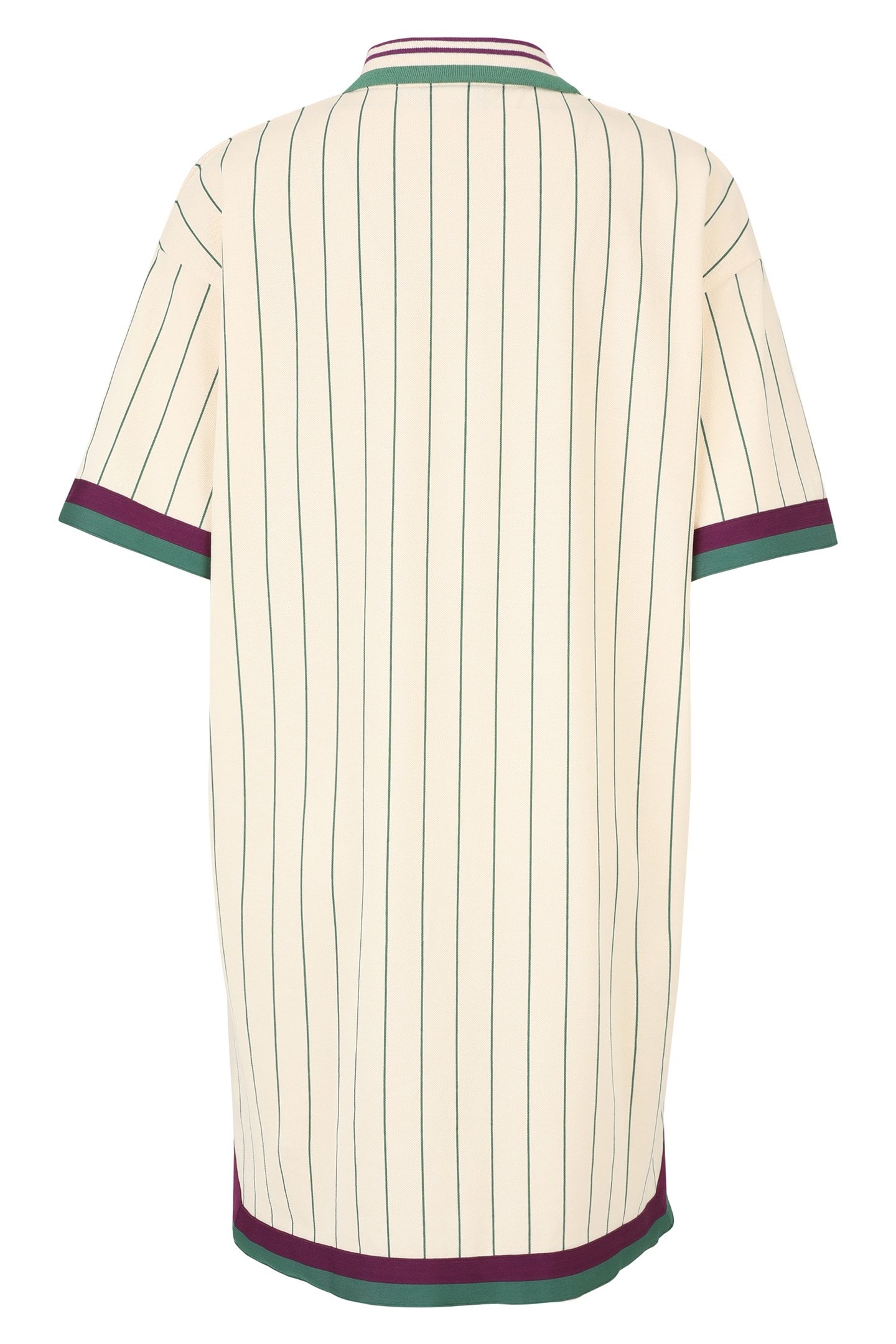 LAVINIA STRIPED OVERSIZED POLO DRESS ANTIQUE WHITE/FIR STRIP 5