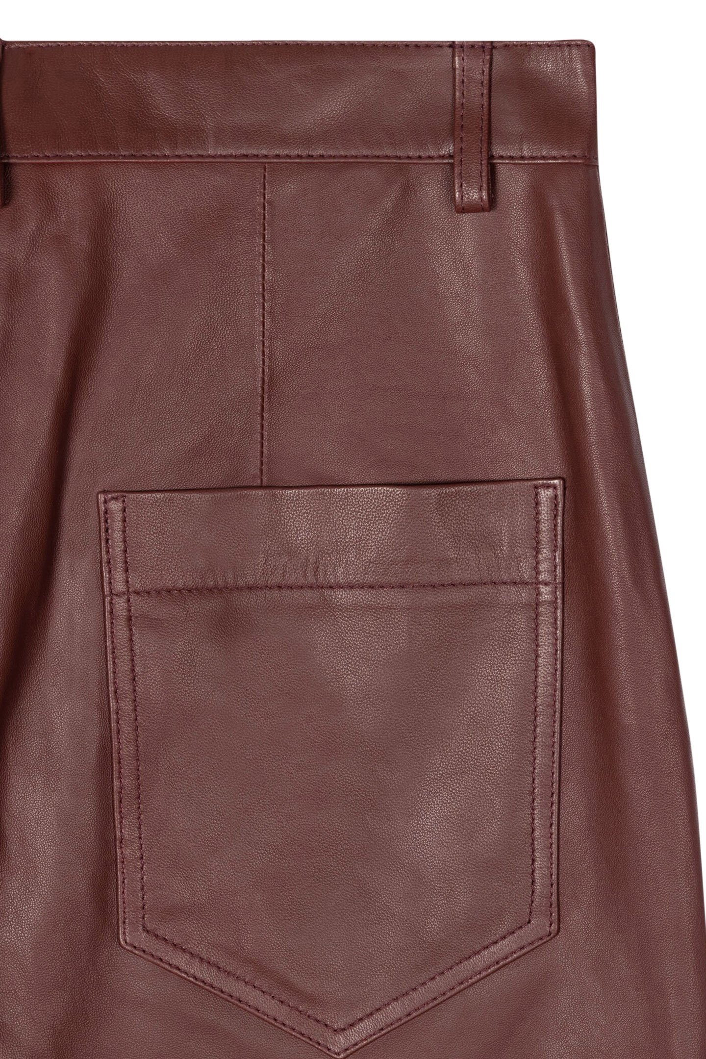 TROUSER LEATHER BURGUNDY/BORDE 5