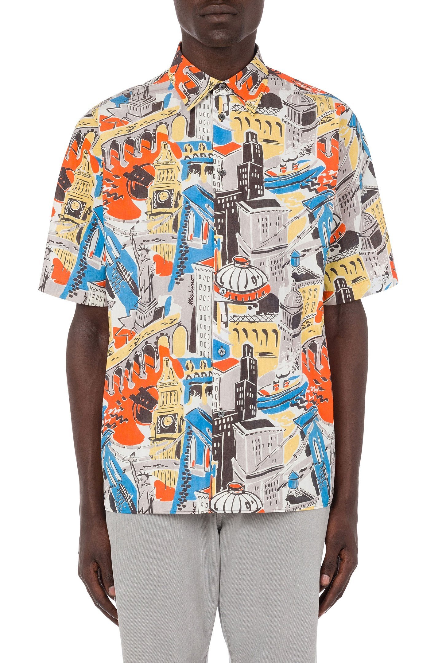 CITY PRINT NYLON SHIRT GREY 1