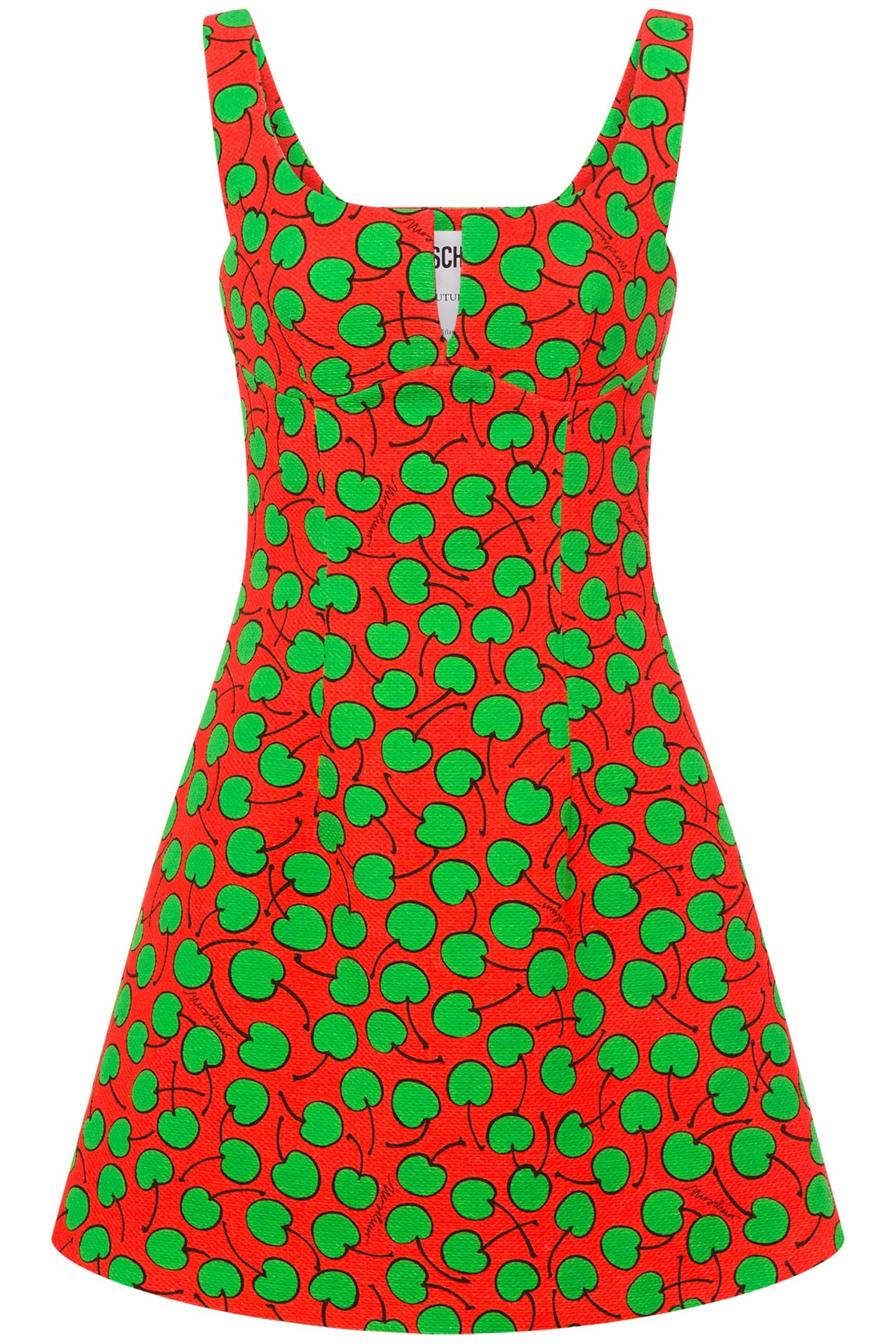 ALLOVER CHERRY PIQUÉ DRESS RED 3