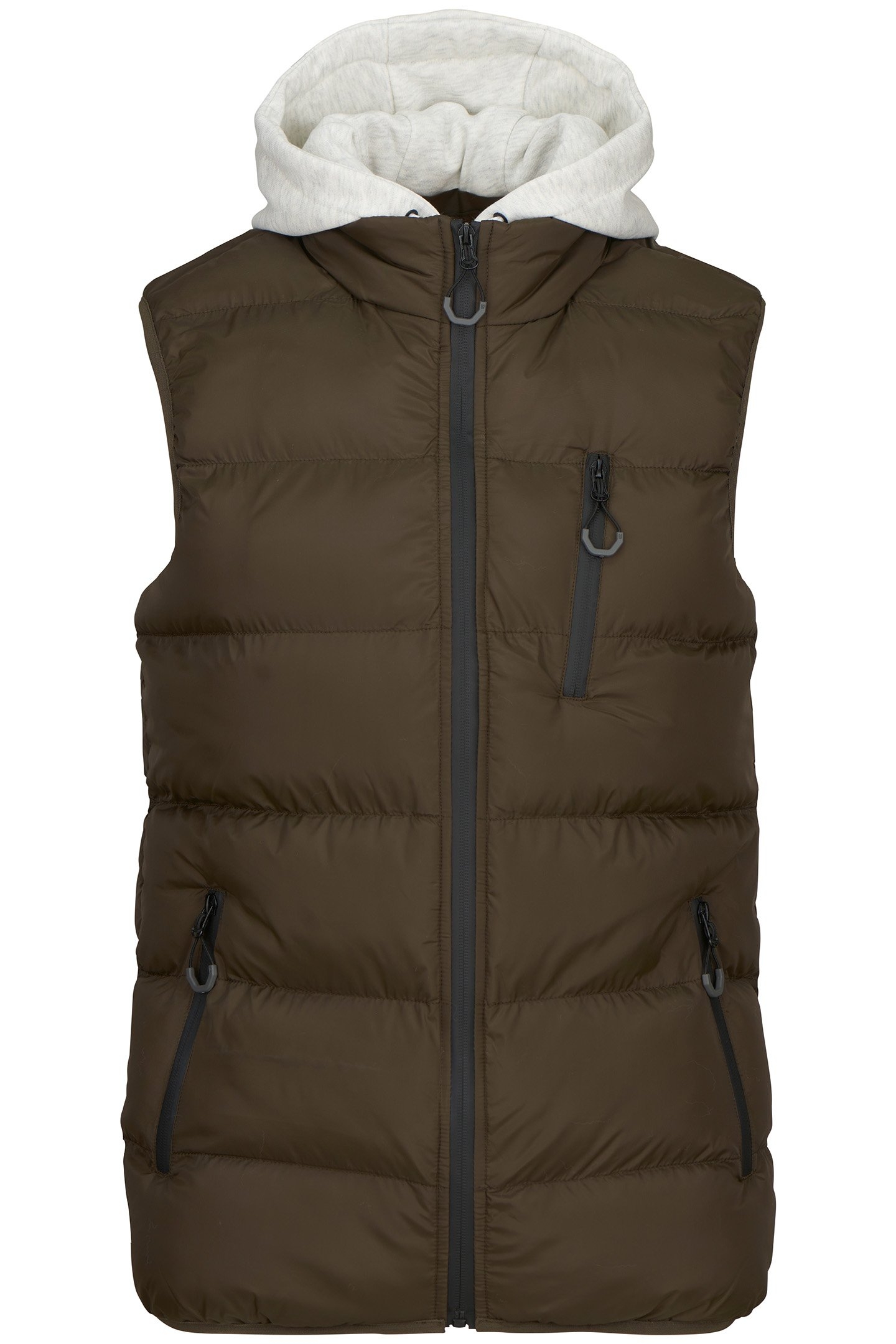 HELGHOODIEPUFFERVEST BROWN 2