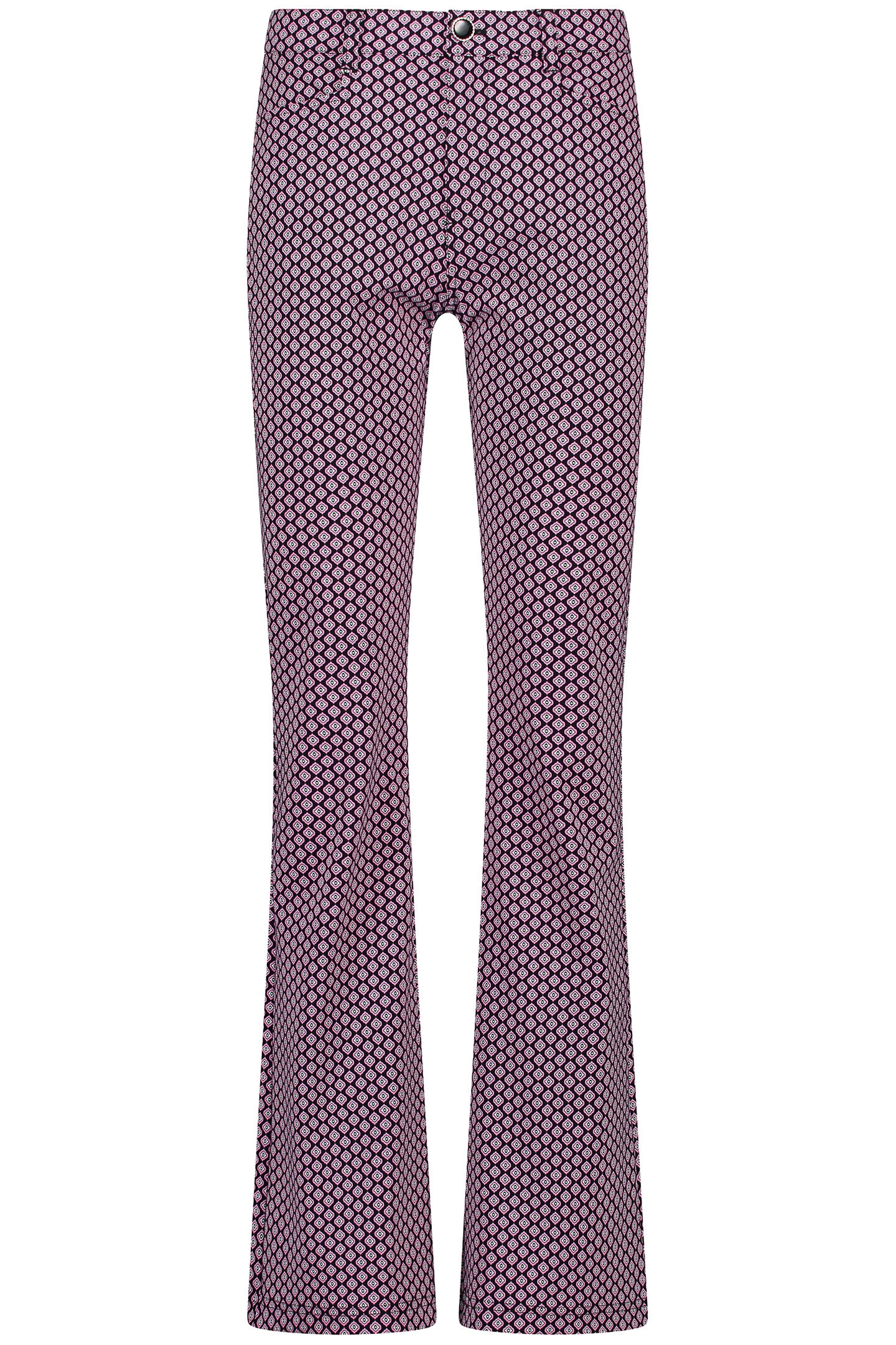 TROUSERS TRAVEL LITTLE DIAMONDS PRINT BLACKS 2