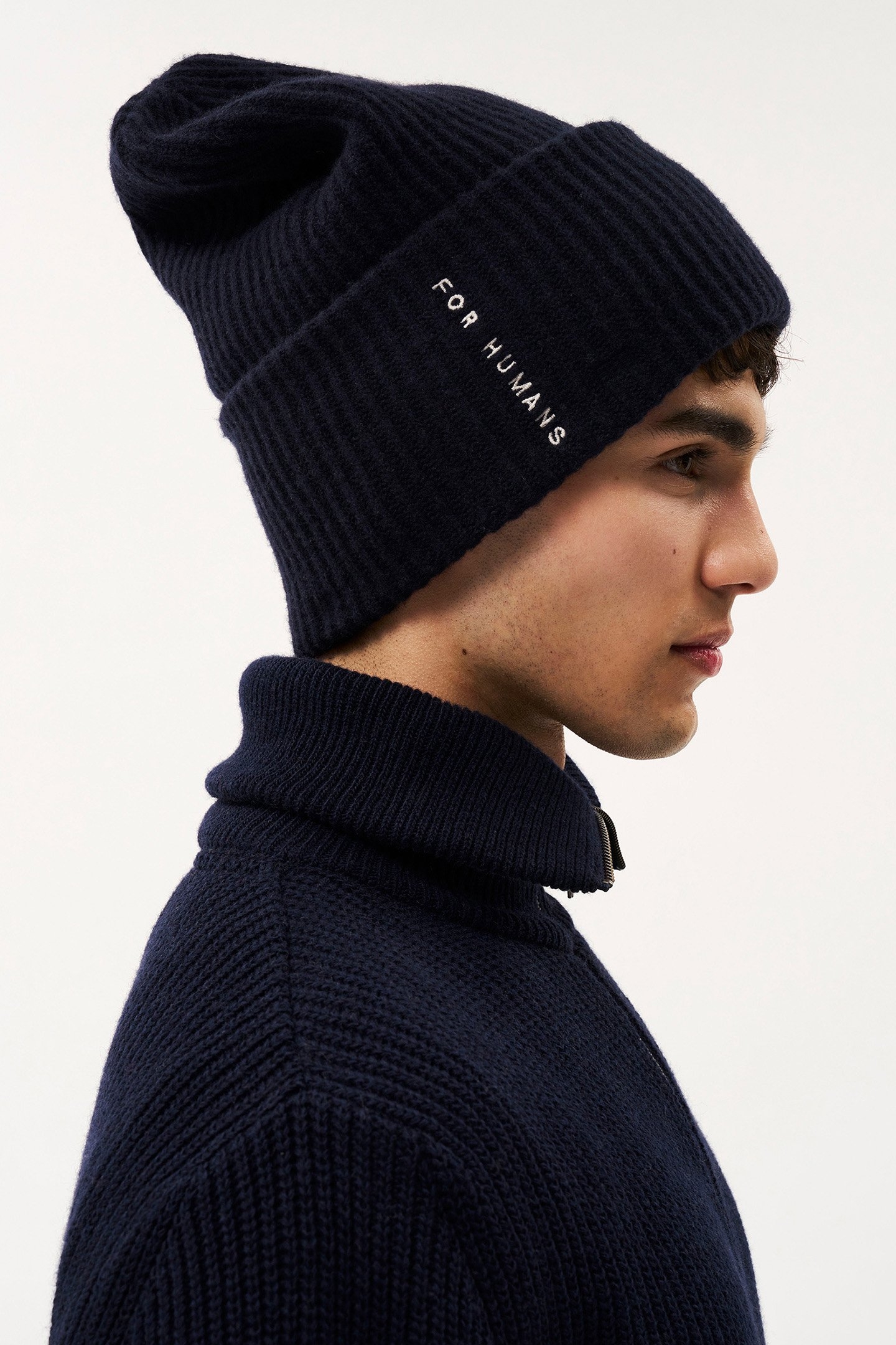 TATE WOOL BEANIE DARK BLUE 3