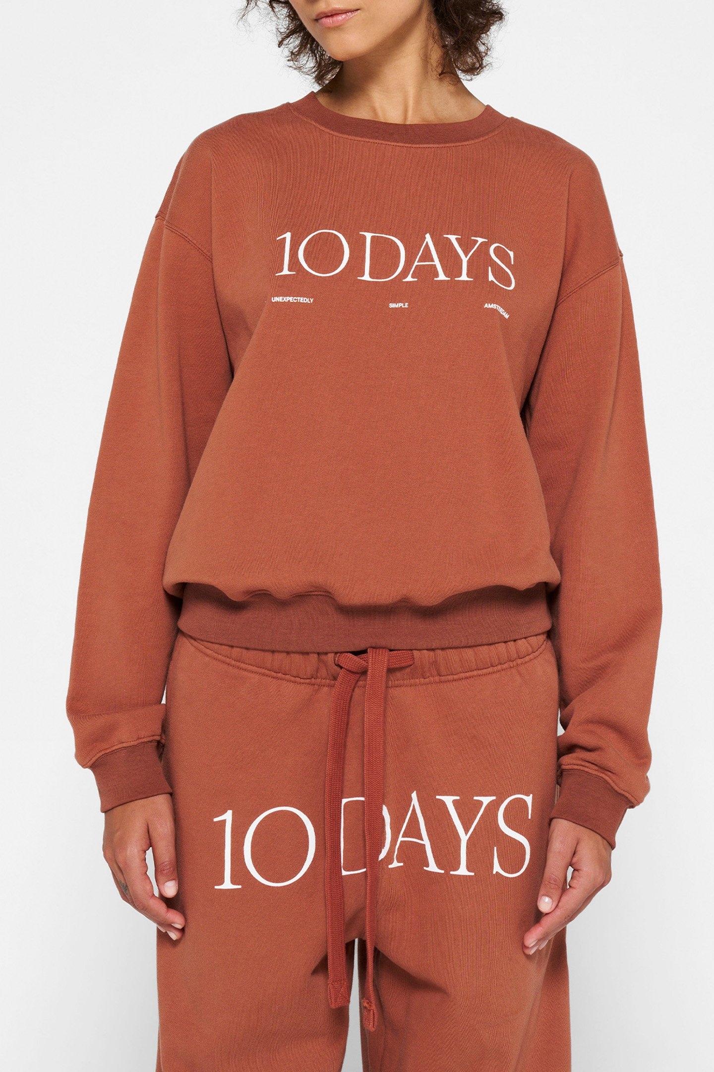 LOGO SWEATER SADDLE BROWN 1