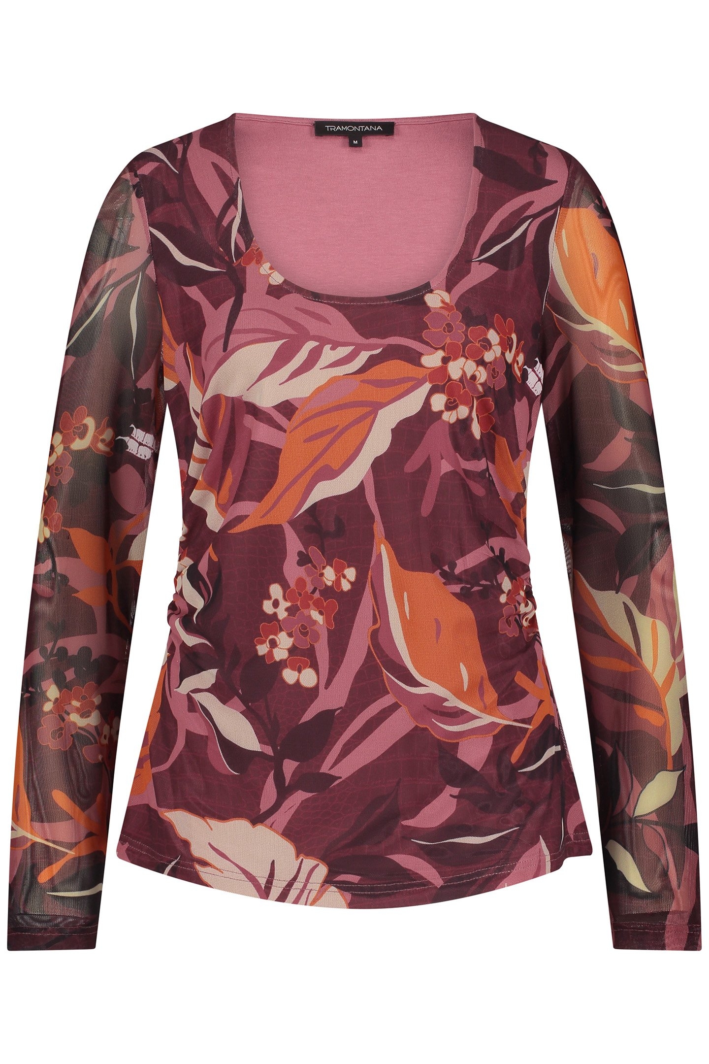 TOP MESH LEAVES PRINT PURPLES 2