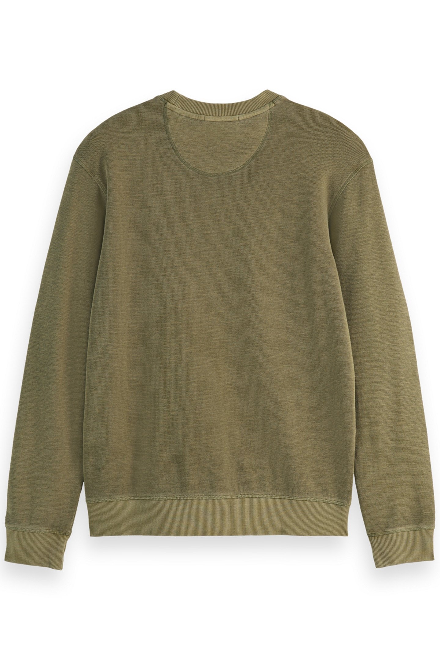 GARMENT DYED STRUCTURED SWEATSHIRT MOSS GREEN 5