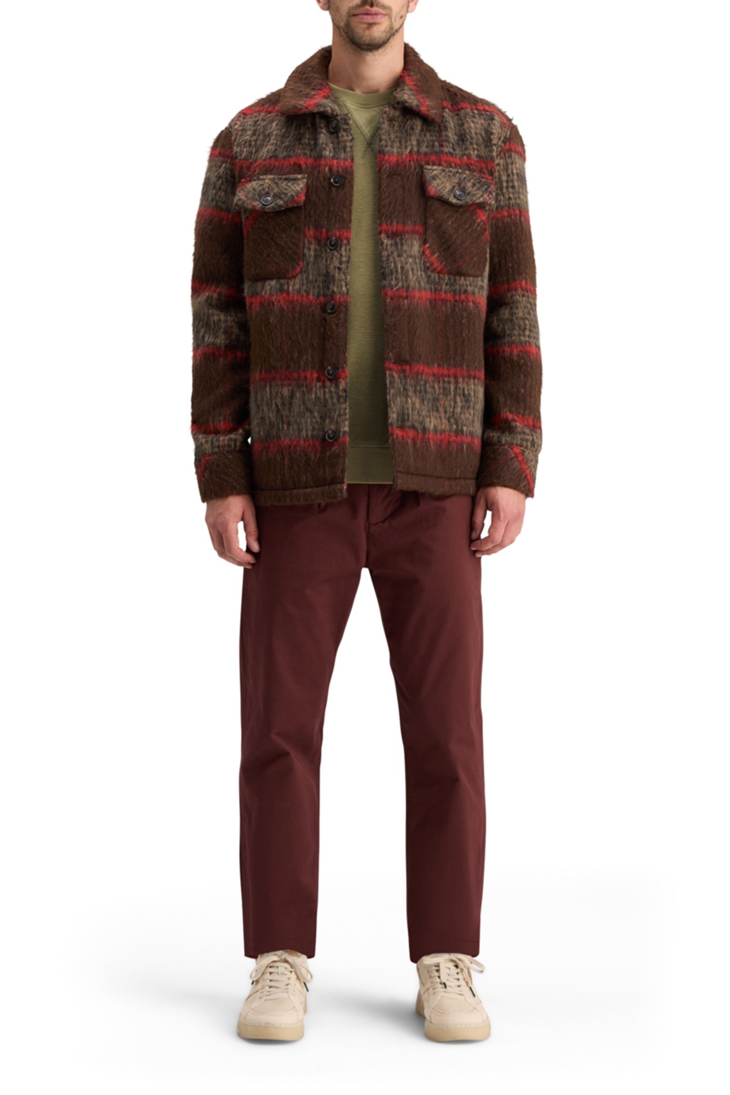 GARMENT DYED STRUCTURED SWEATSHIRT MOSS GREEN 7