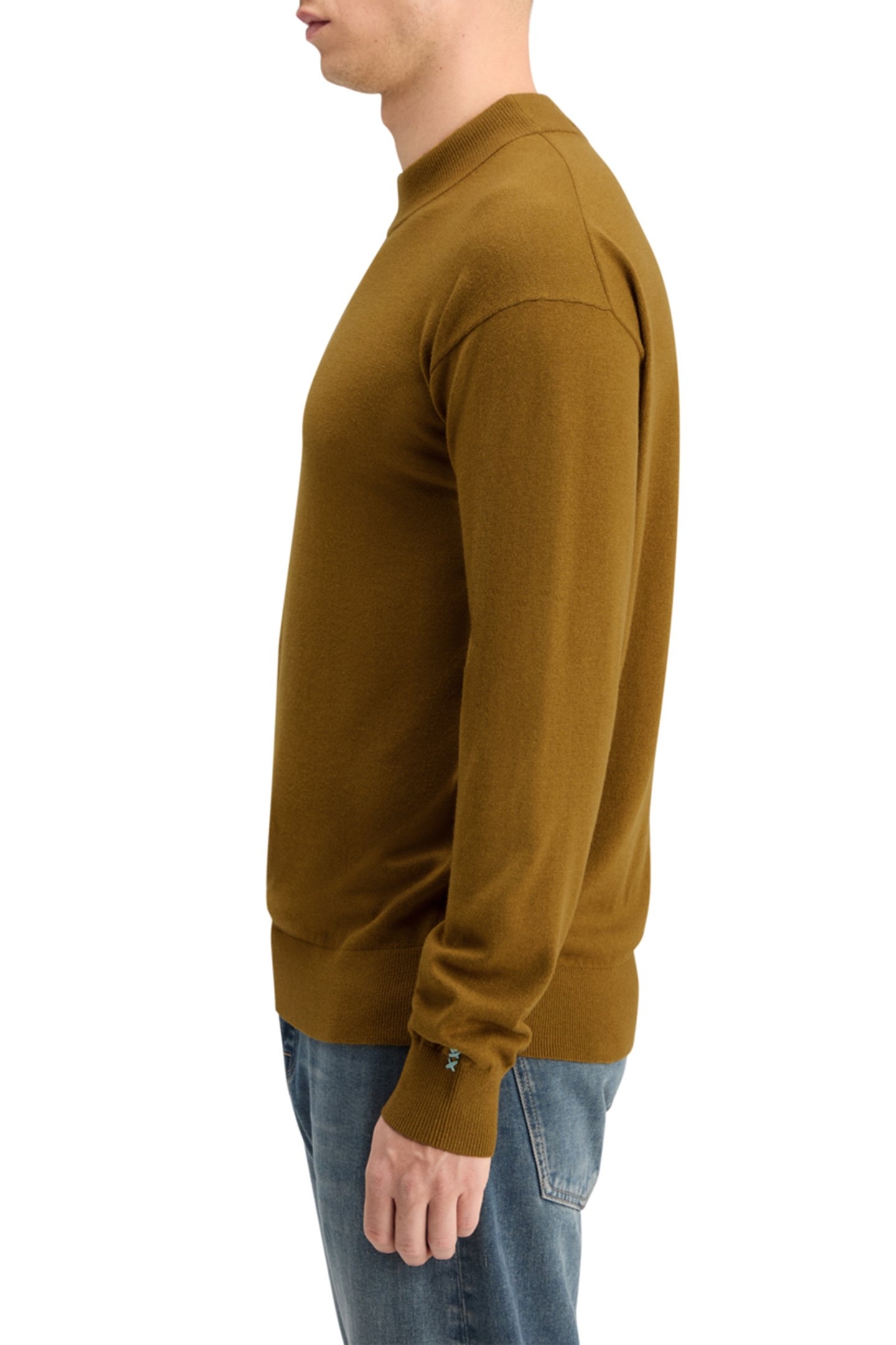 ESSENTIAL DROPPED SHOULDER MOCK NECK SWEATER GOLDEN RUST 6