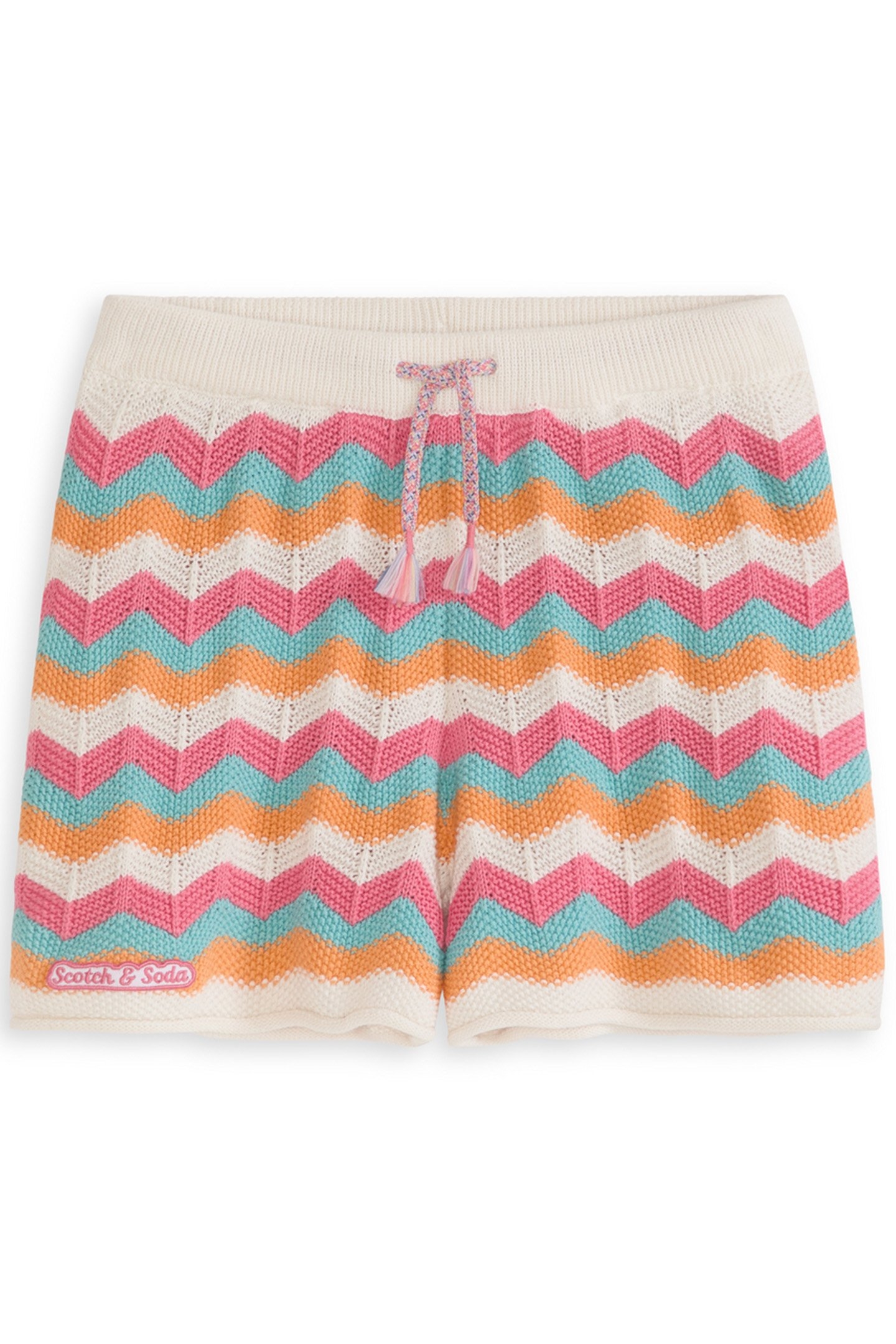 GIRLS S&S KNIT FASHION SHORT WHITE TRADITIONAL 1