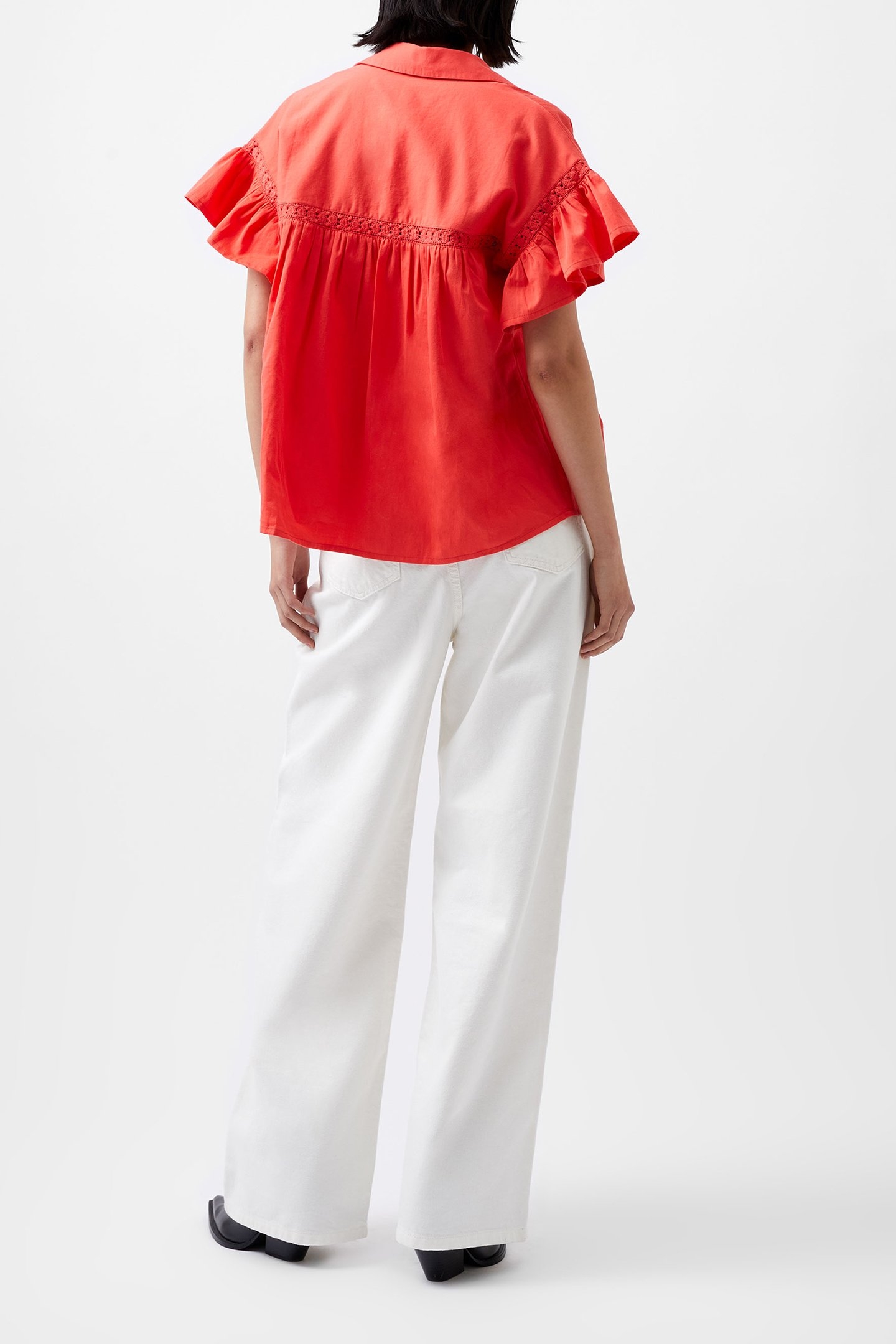SINDEY COTTON S/S V NK SHIRT CAYENNE RED 3
