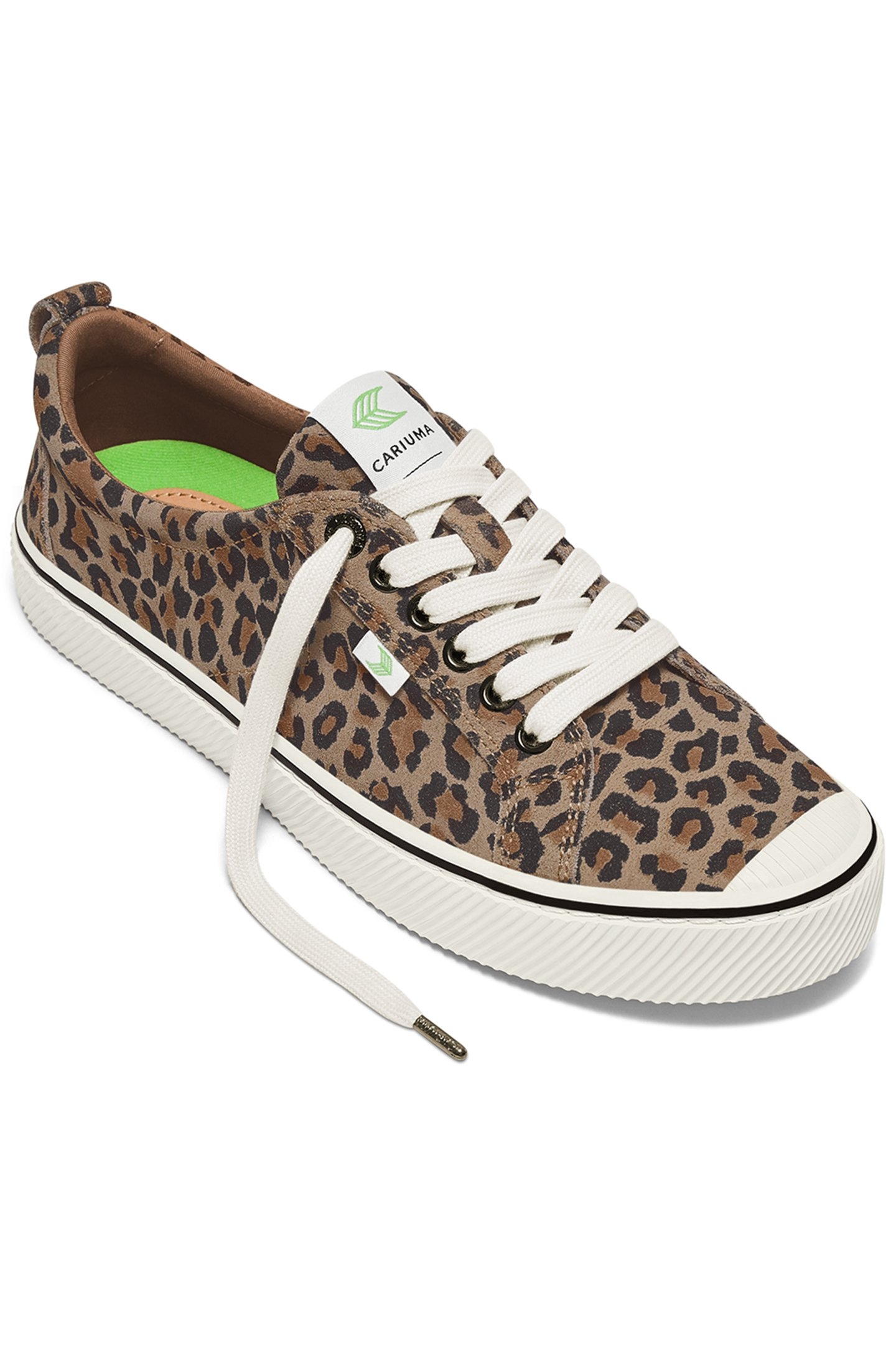 OCA LOW STRIPE LEOPARD PRINT SUEDE SNEAKER 2