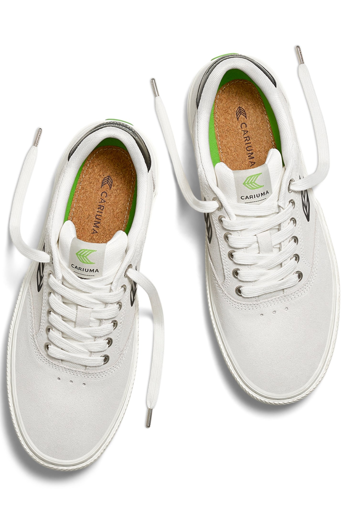 NAIOCA SMOKE WHITE SUEDE BLACK LOGO SNEAKER 3