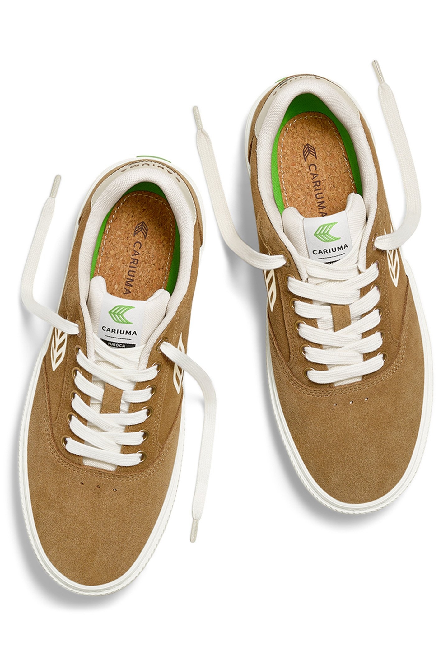 NAIOCA CAMEL SUEDE IVORY LOGO SNEAKER 3