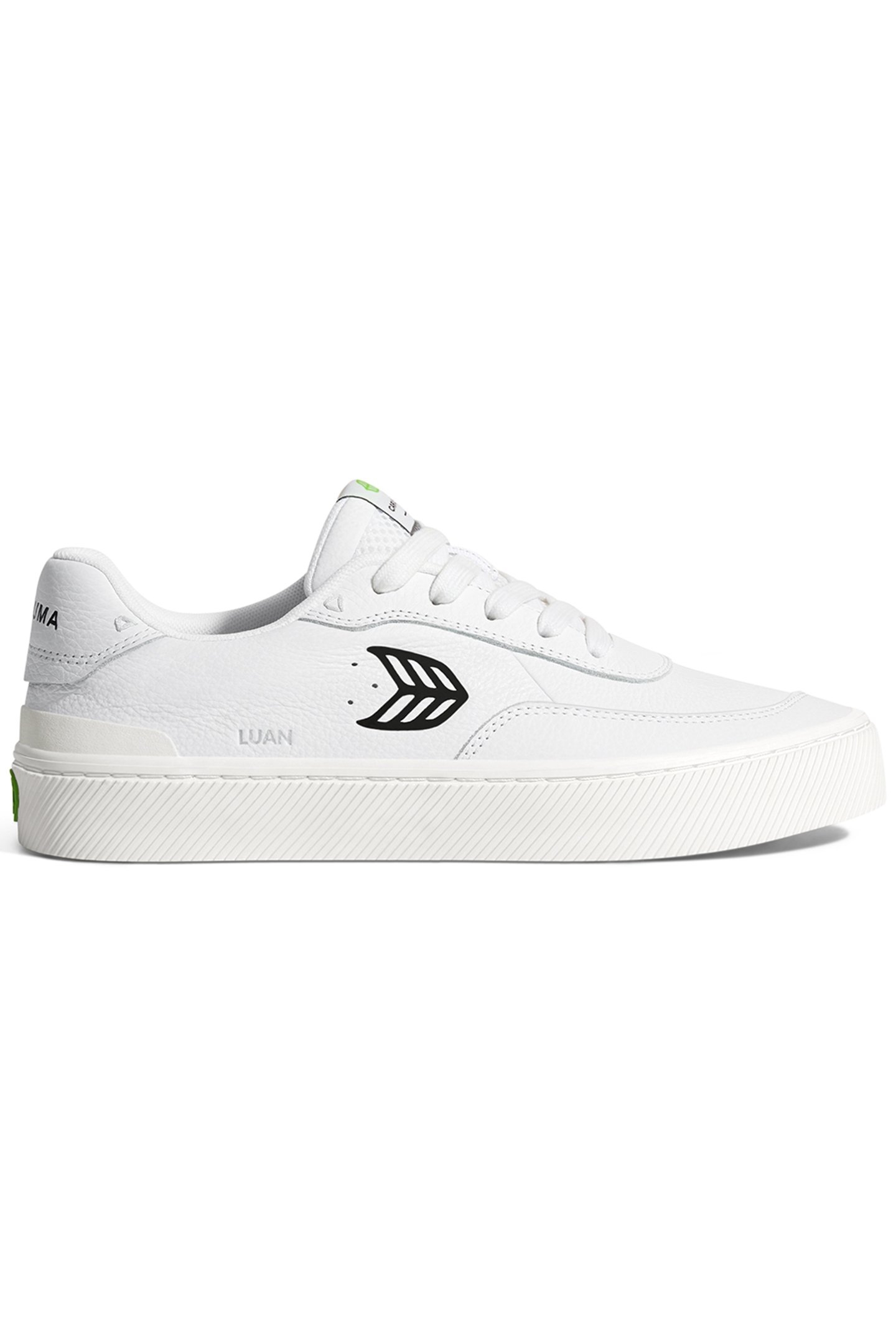 LUAN PRO WHITE PREMIUM LEATHER BLACK LOGO SNEAKER 1