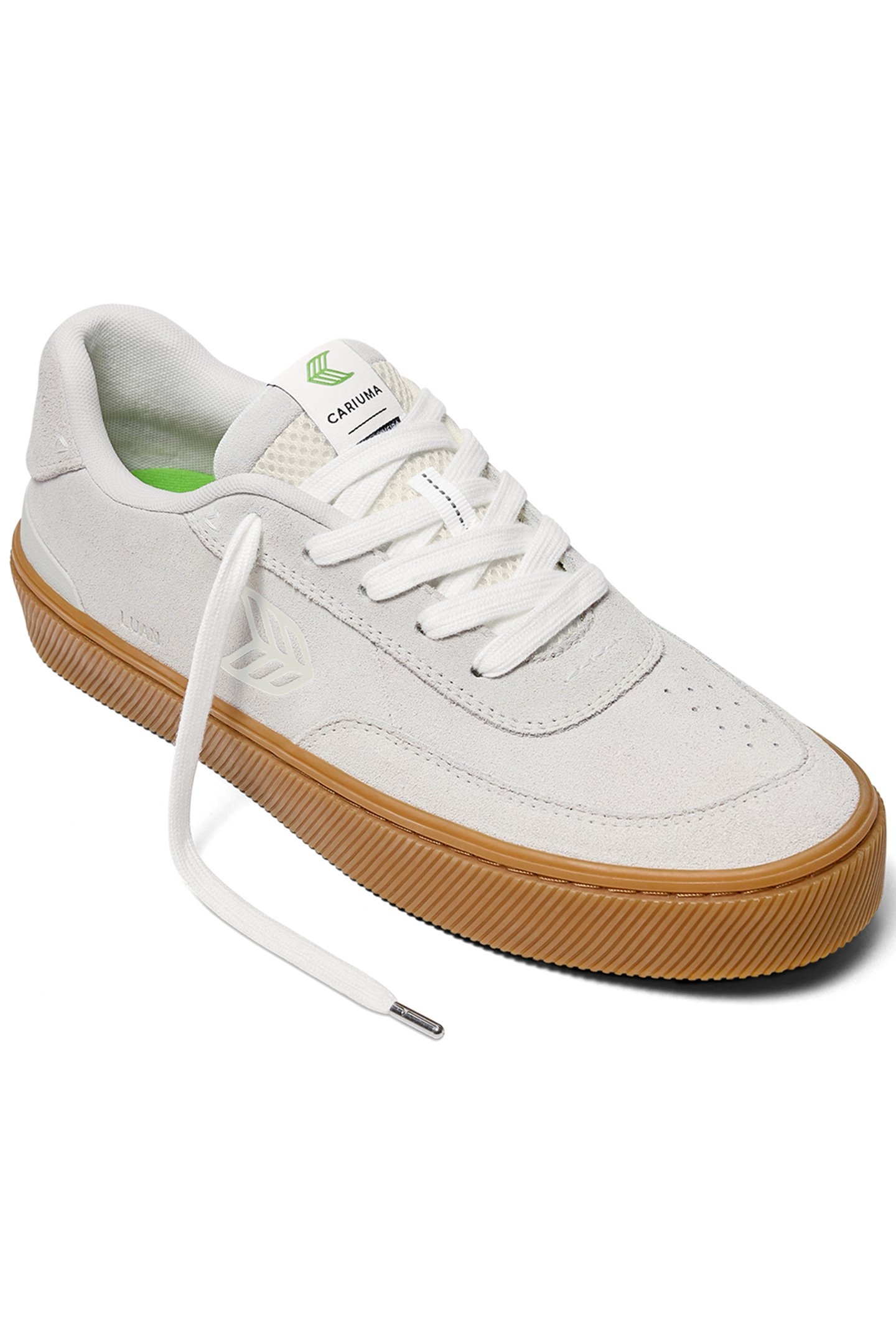 LUAN PRO GUM SMOKE WHITE SUEDE OFF-WHITE LOGO SNEAKER 2