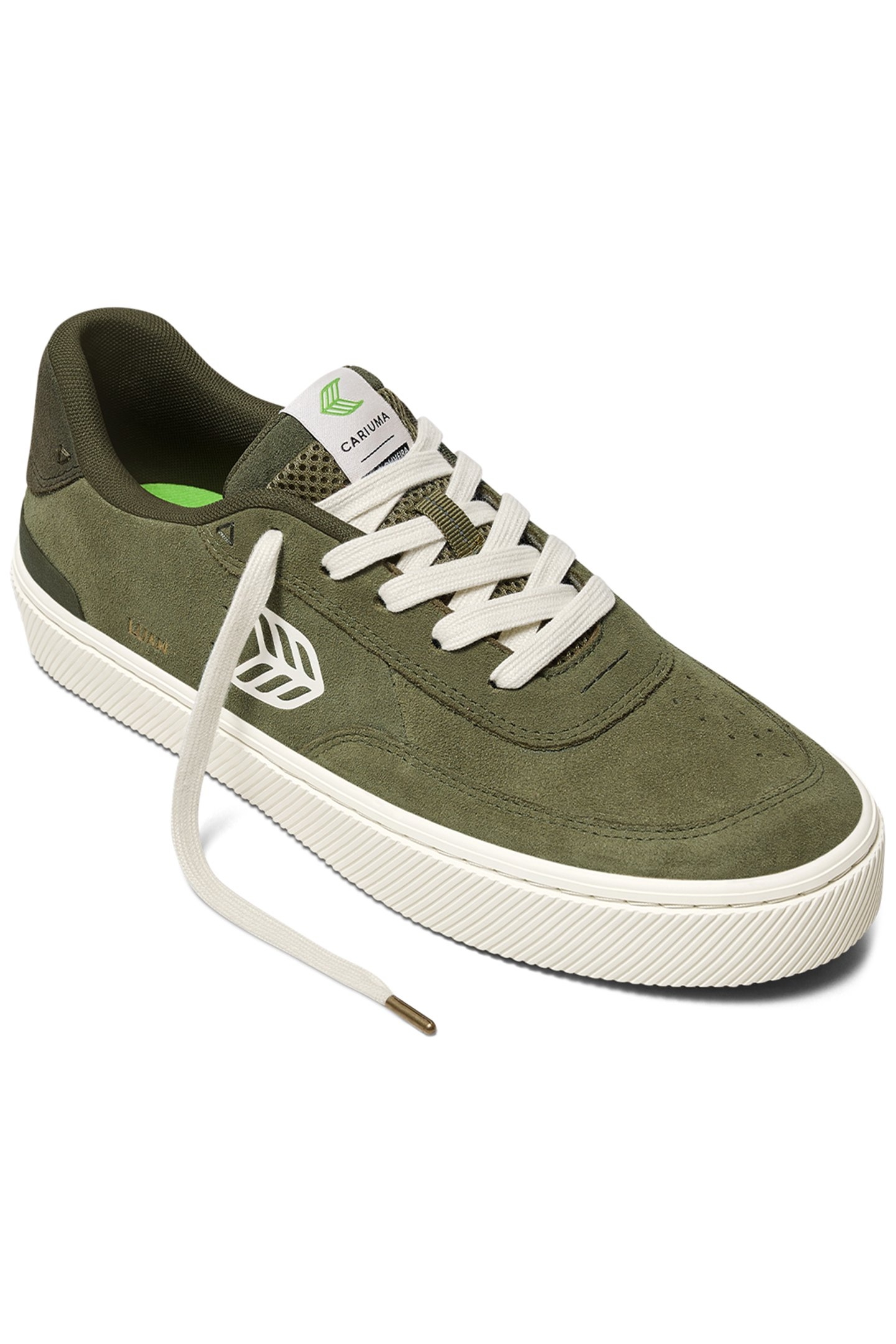 LUAN PRO OLIVE GREEN SUEDE IVORY LOGO BURNT OLIVE SNEAKER 2